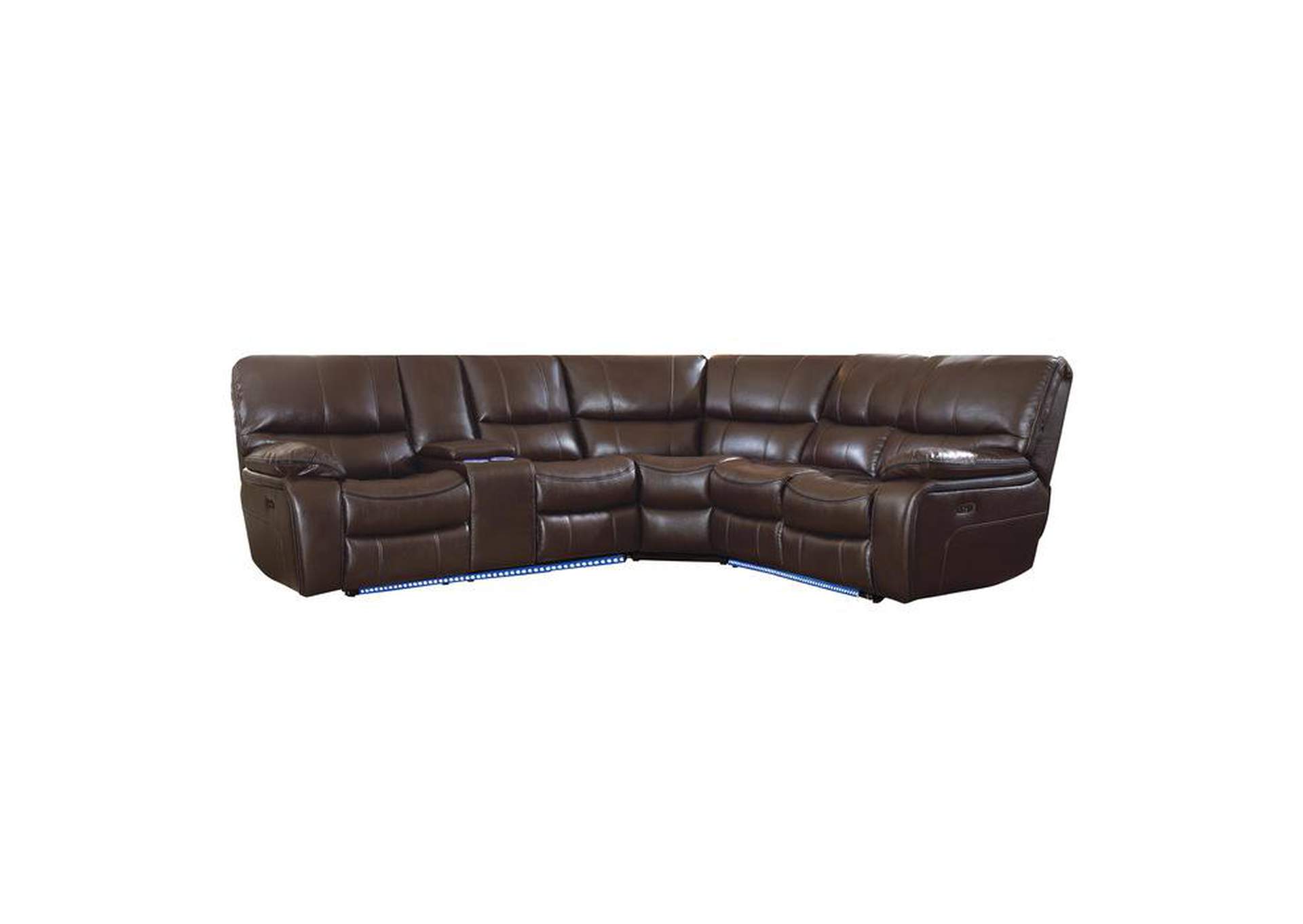 (3/4)Power Right Side Reclining Love Seat With Led And Usb Port image 1