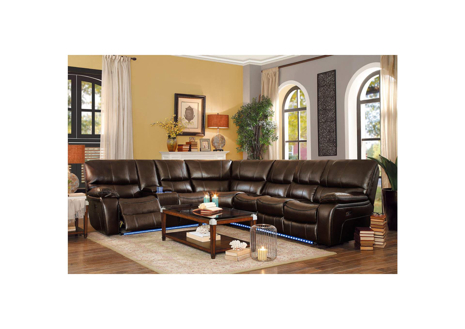 (3/4)Power Right Side Reclining Love Seat With Led And Usb Port image 5