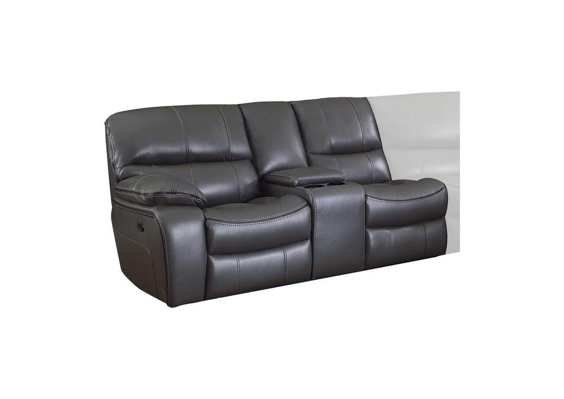 Left Side Reclining Love Seat With Center Console image 1