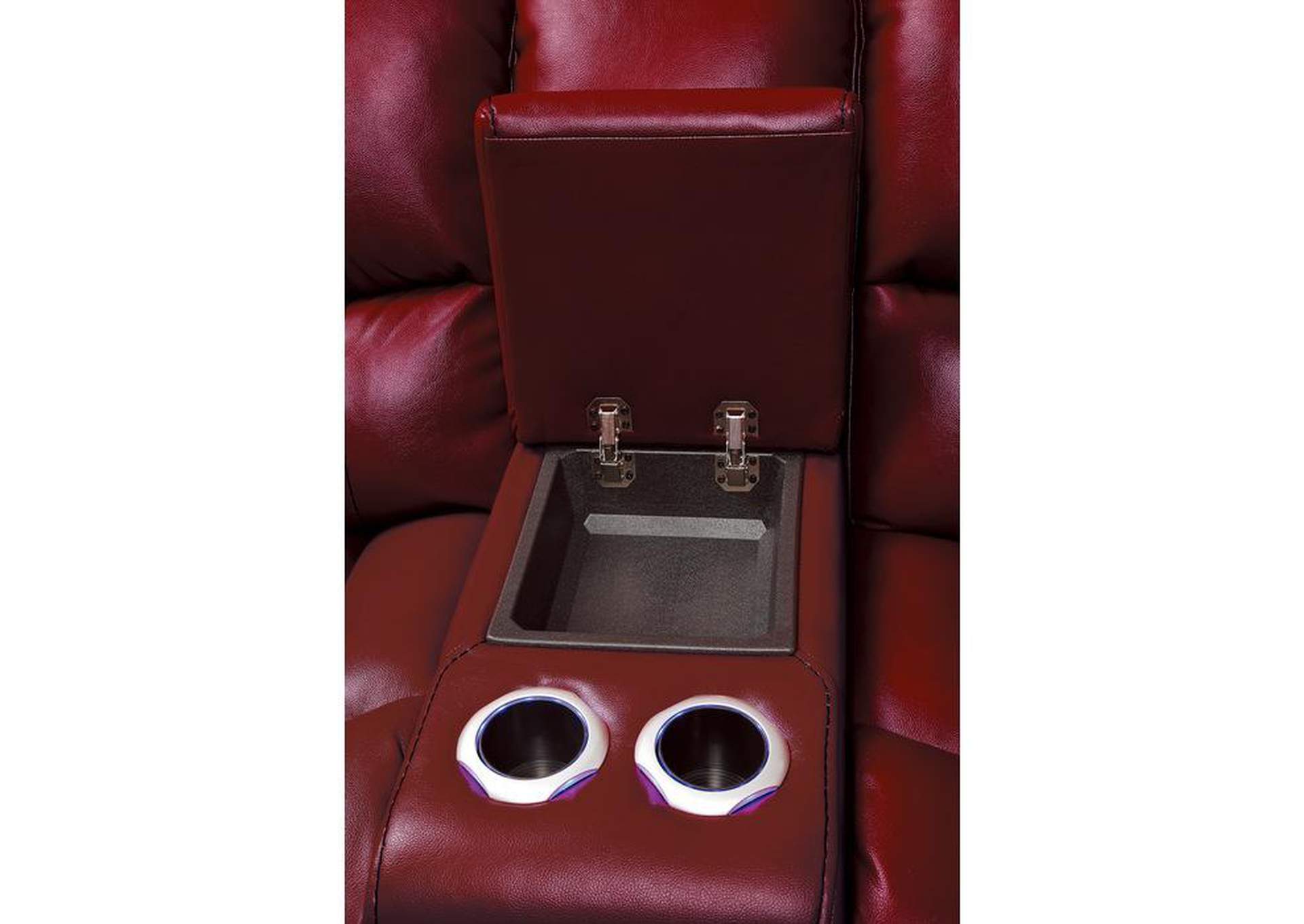 Power Left Side Reclining Love Seat With Center Console, Led And Usb Port image 3