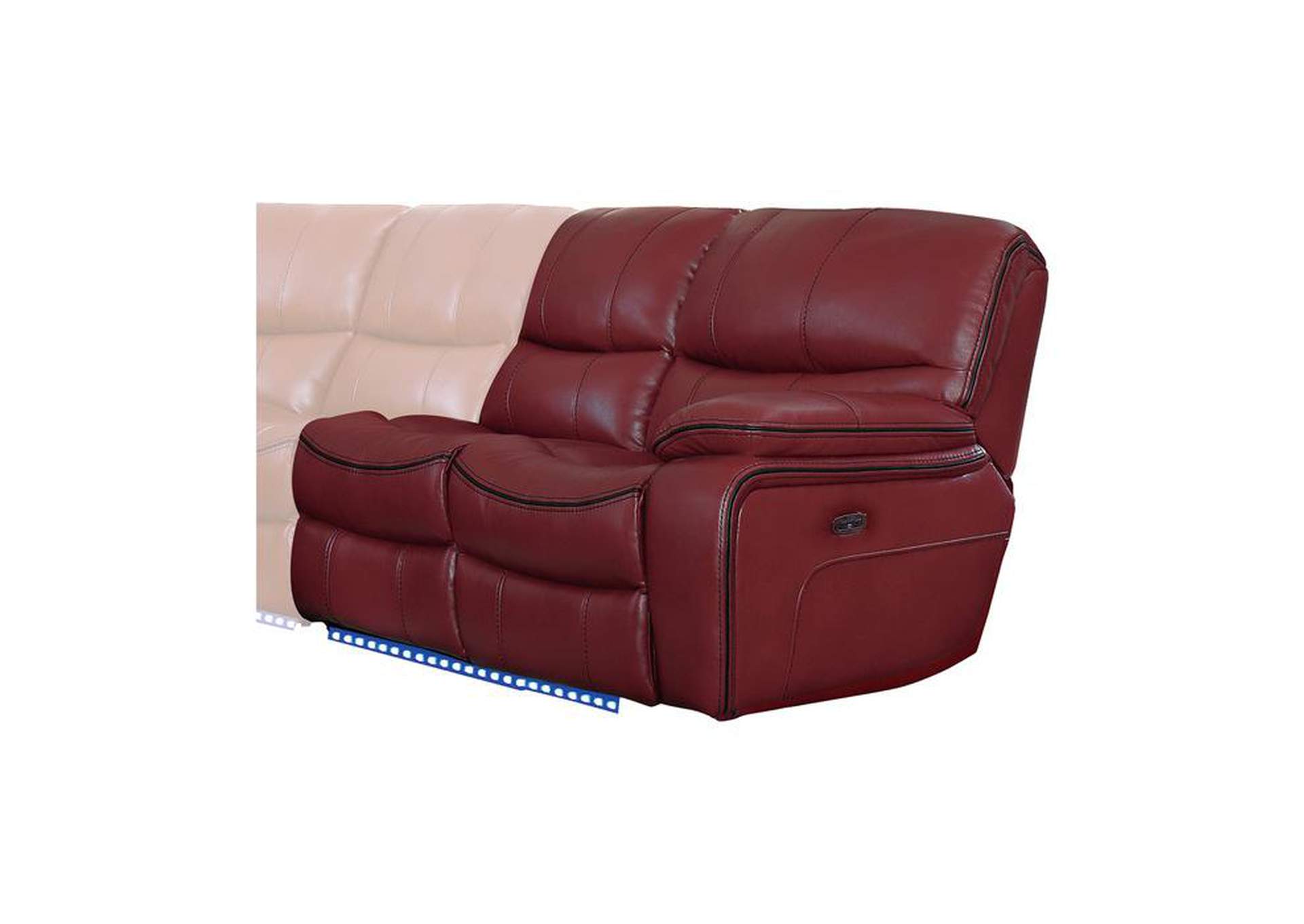 (3/4)Power Right Side Reclining Love Seat With Led And Usb Port image 2