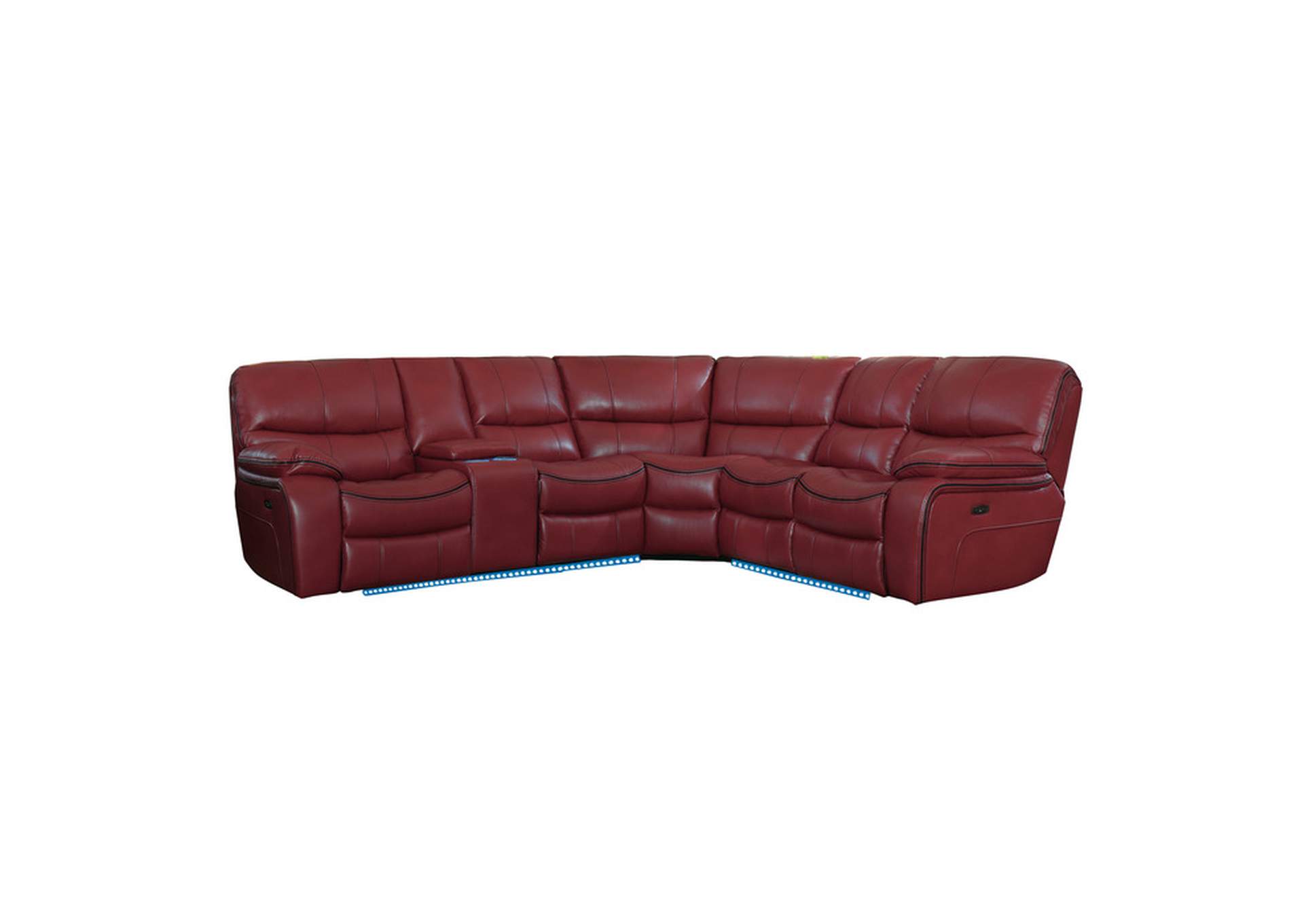 (3/4)Power Right Side Reclining Love Seat With Led And Usb Port image 1