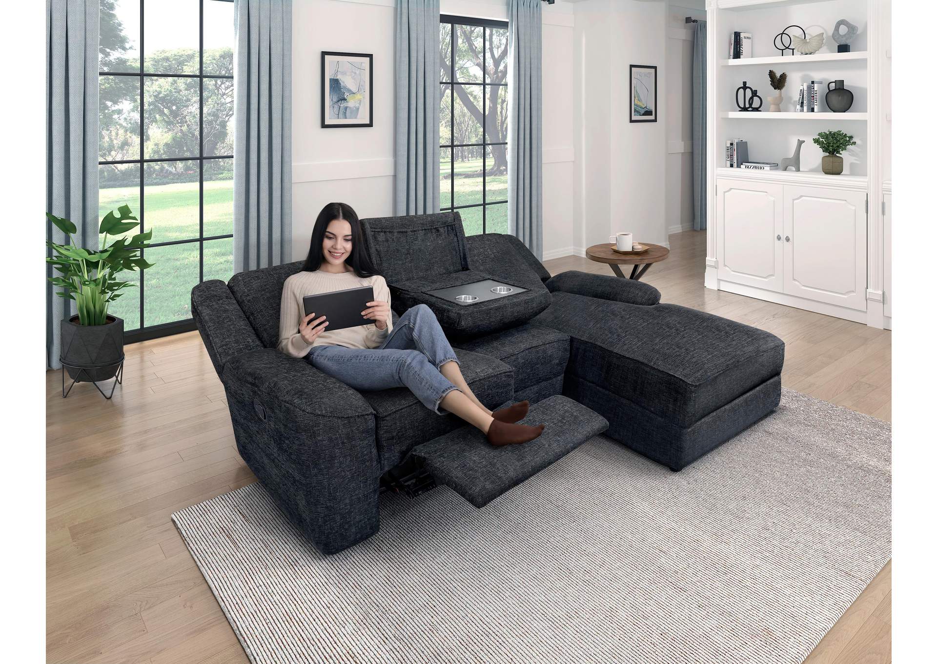 Monterey 2-Piece Reclining Sectional with Right Chaise image 5