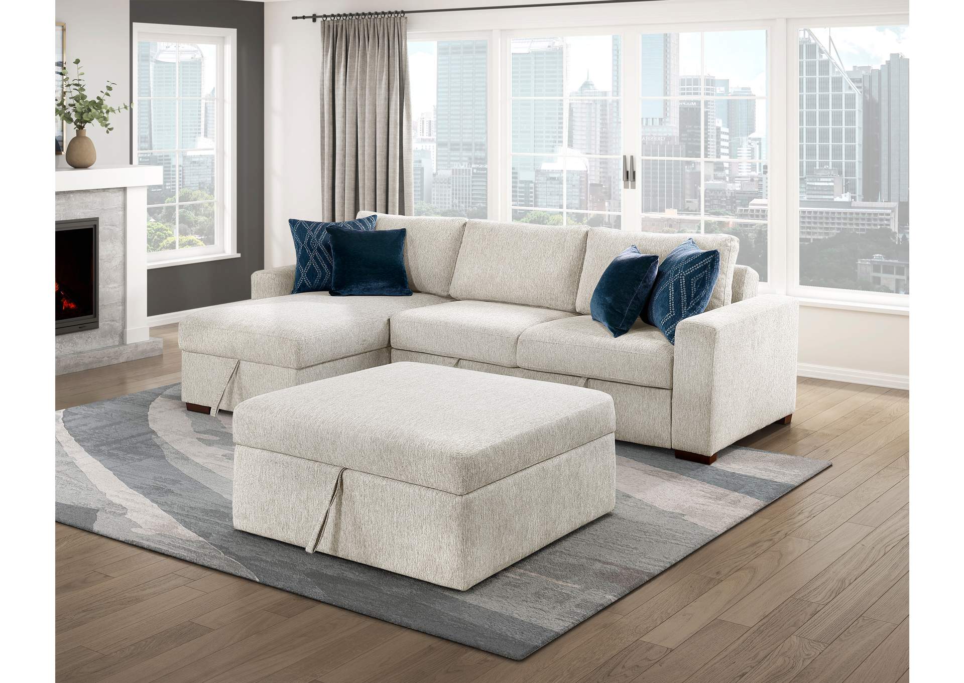 Storage Ottoman with Casters image 5