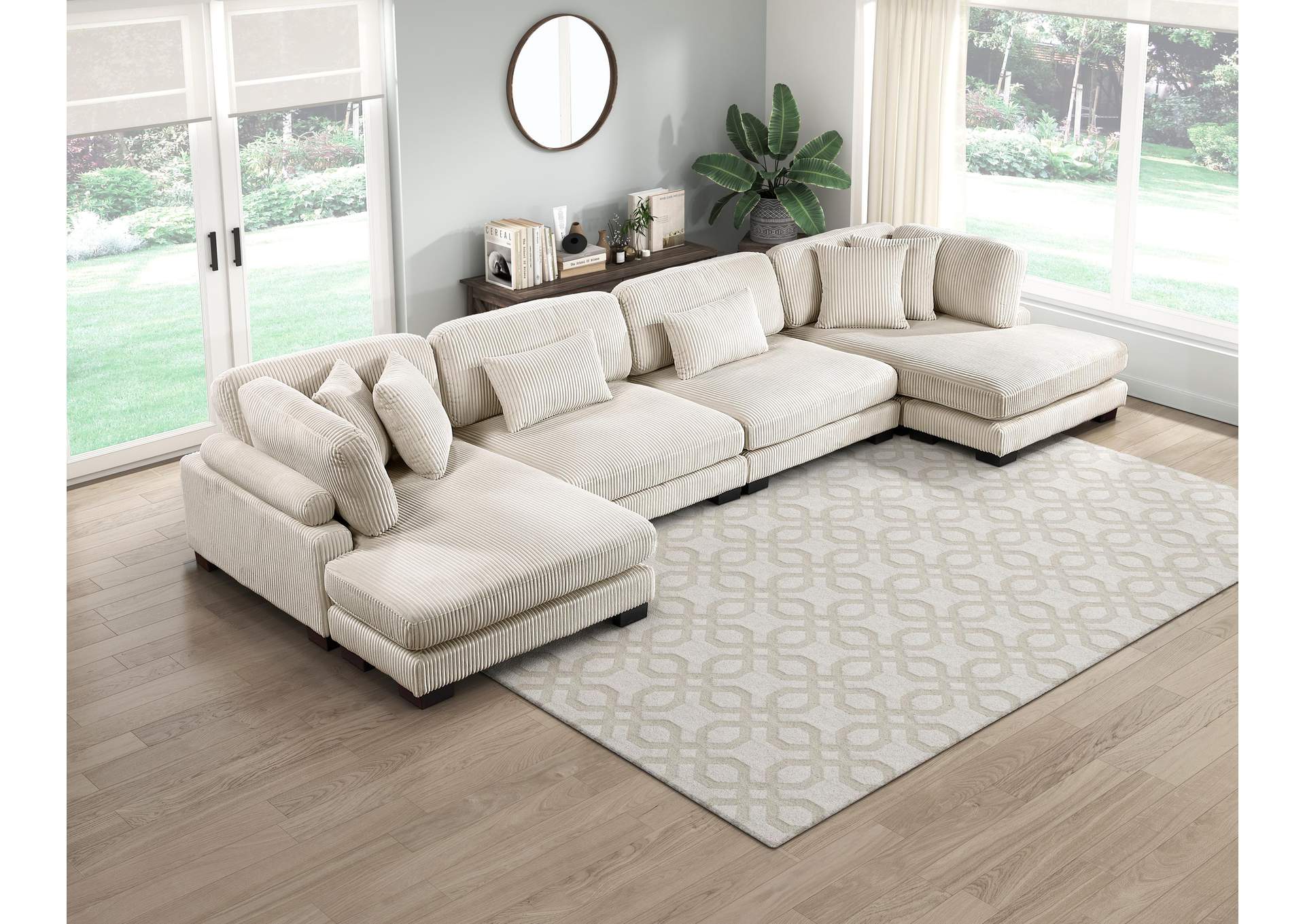 Traverse 4-Piece Modular Sectional with Reversible Chaise image 6