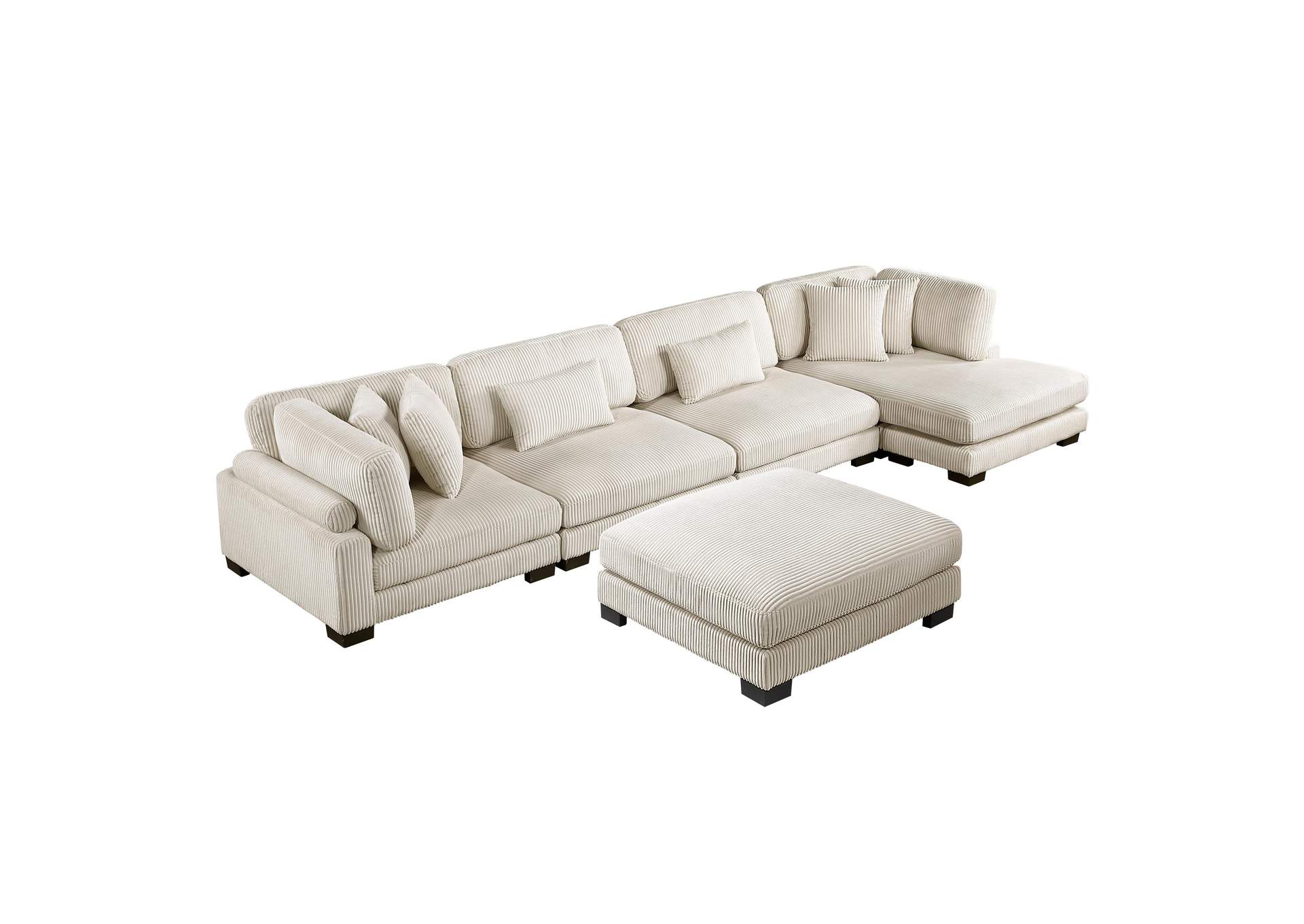 Traverse 5-Piece Modular Sectional with Reversible Chaise and Ottoman image 11