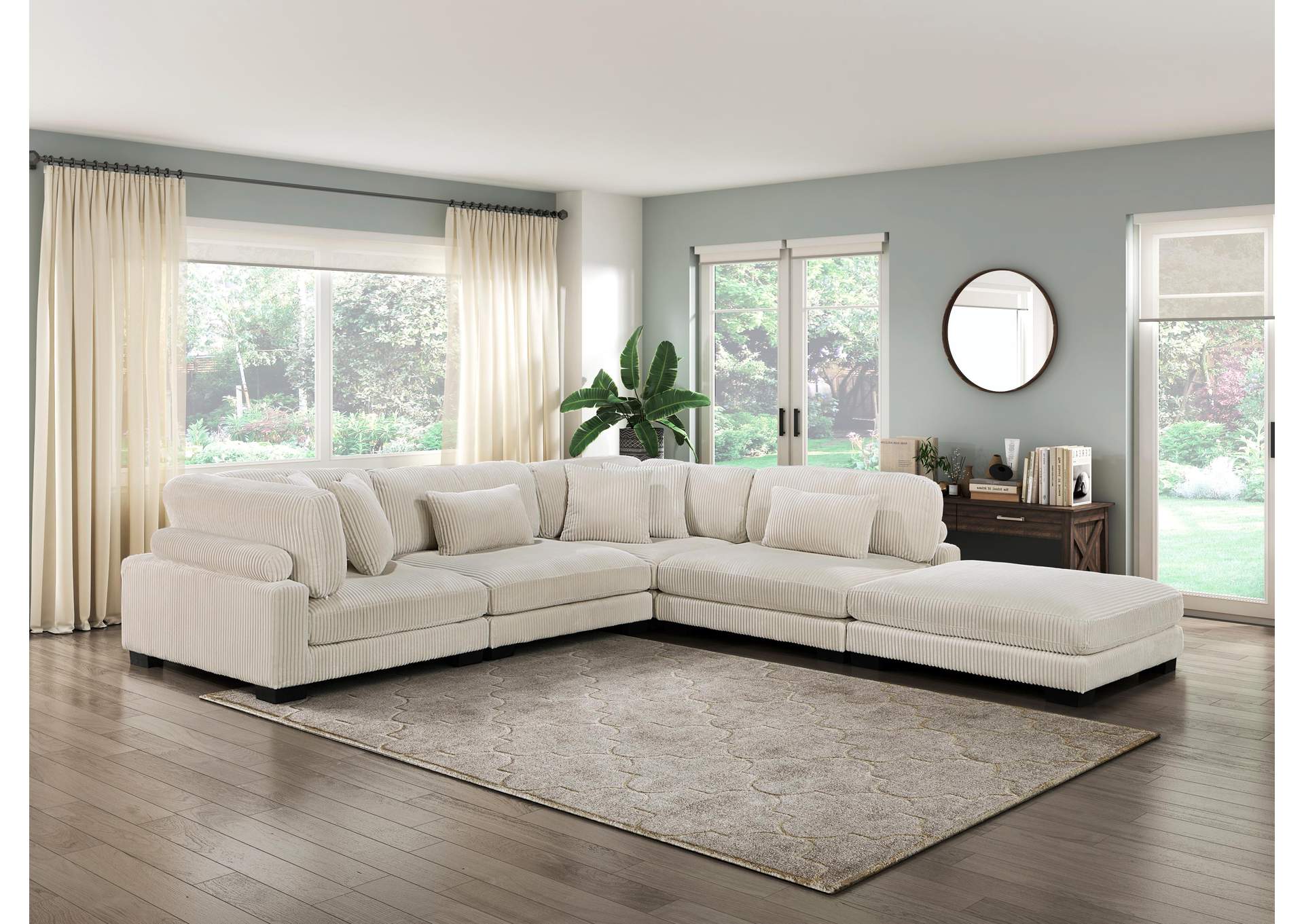 Traverse 5-Piece Modular Sectional with Ottoman image 1