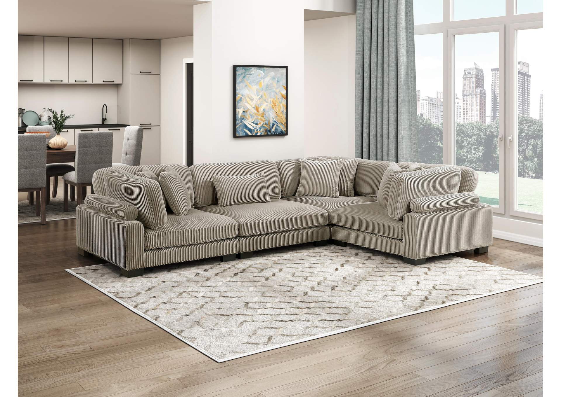 Traverse 4-Piece Modular Sectional image 7