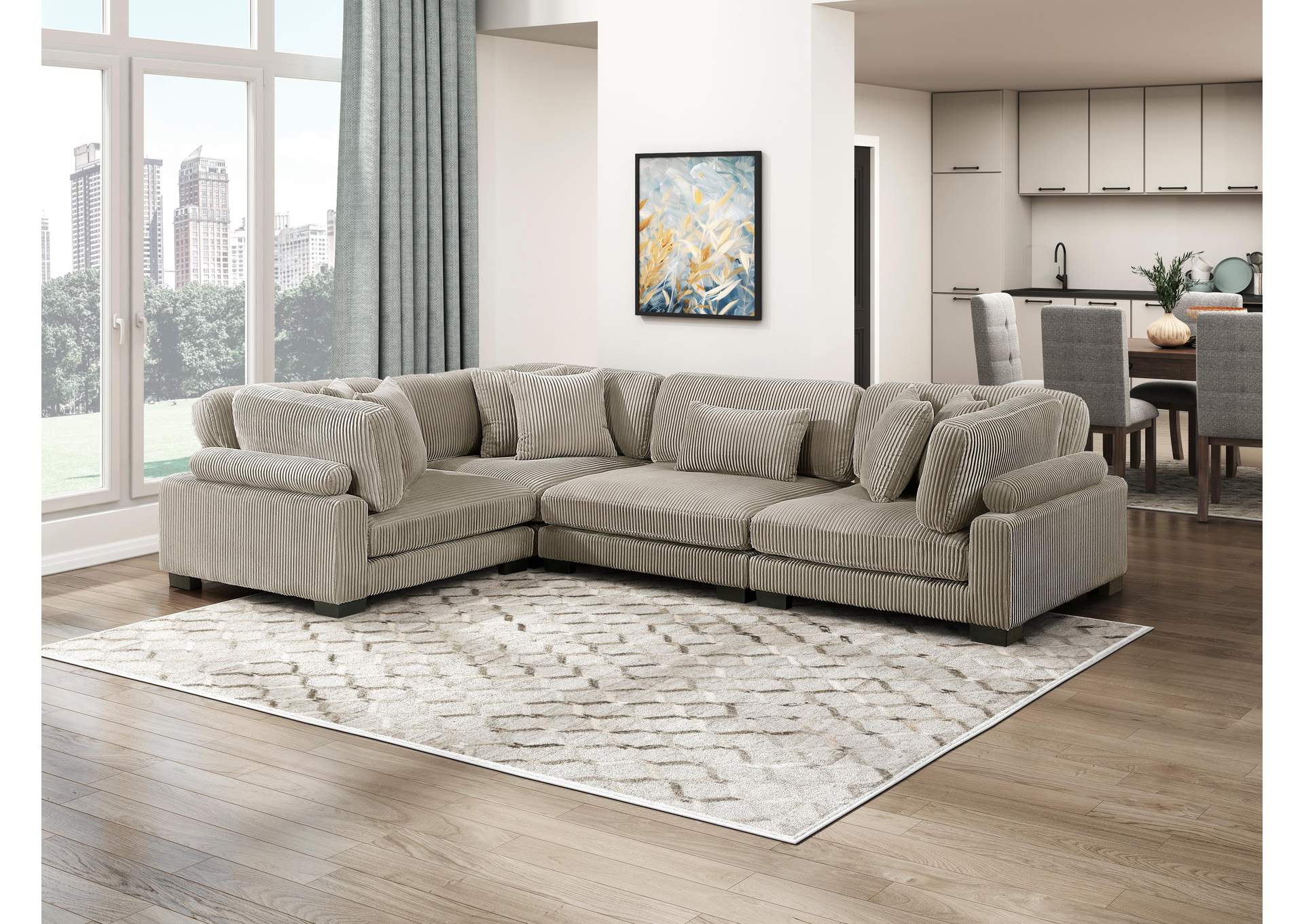 Traverse 4-Piece Modular Sectional image 8