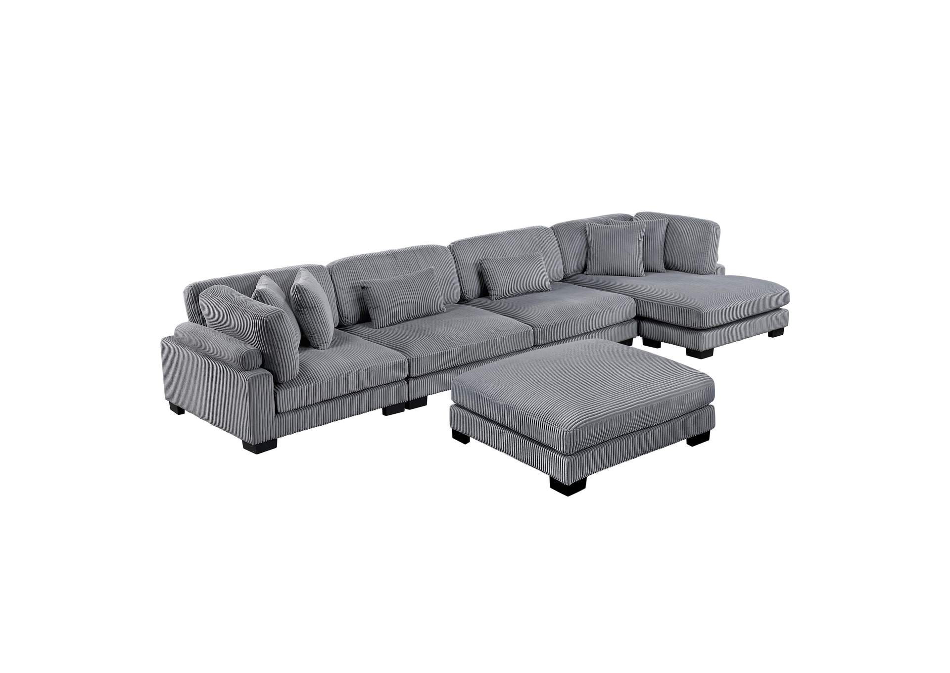 Traverse 5-Piece Modular Sectional with Reversible Chaise and Ottoman image 11
