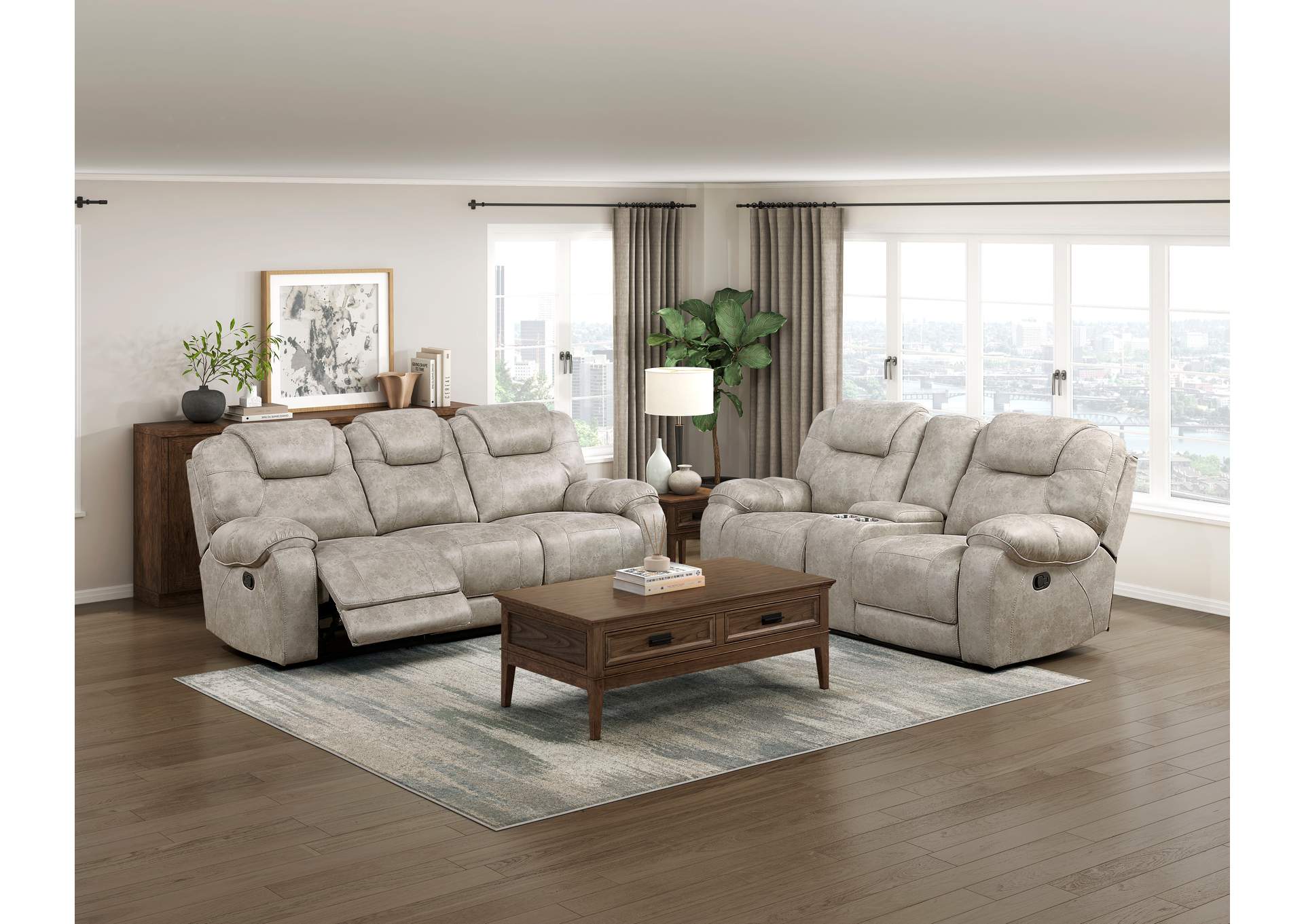 Double Reclining Sofa image 1
