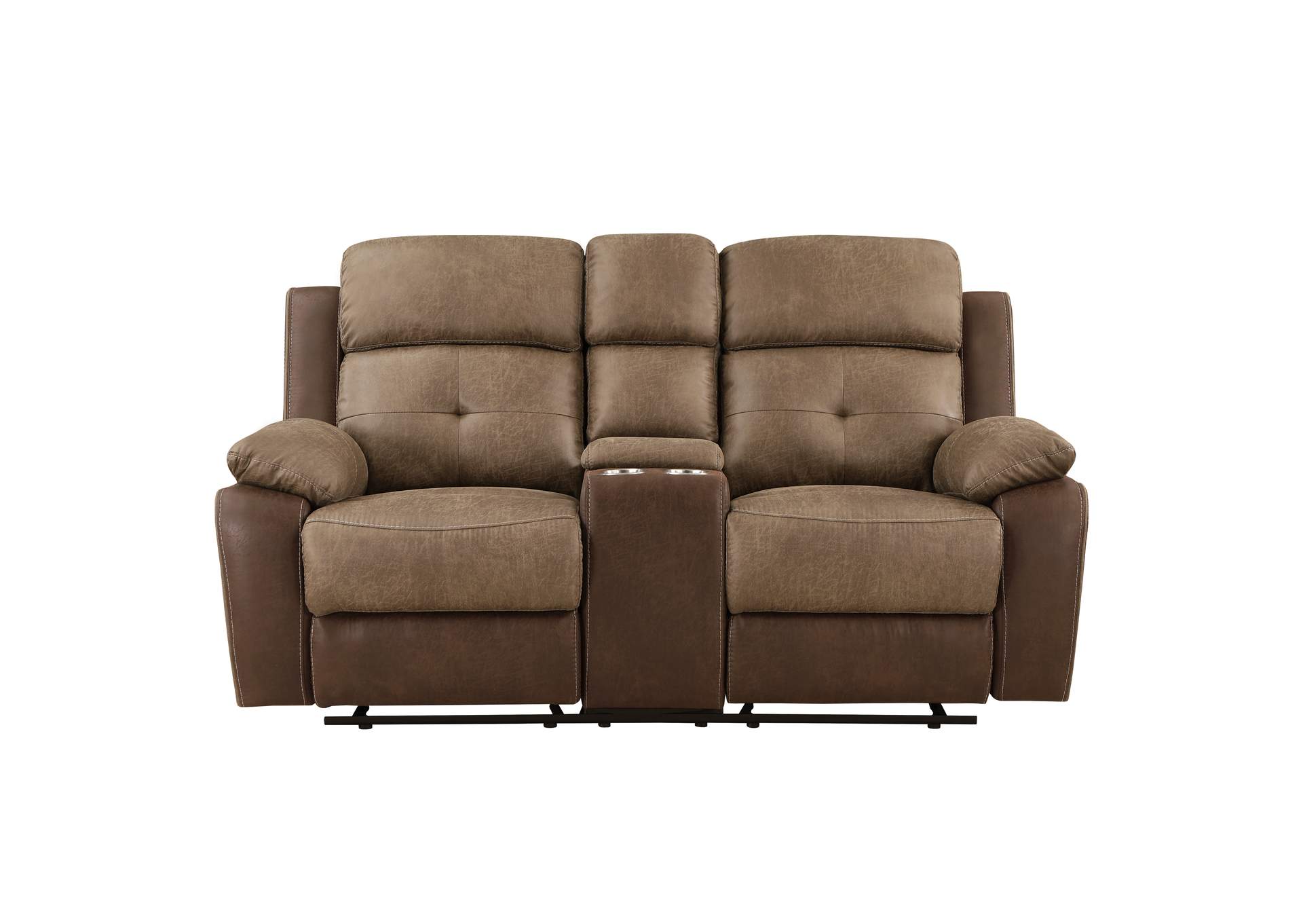 Glendale Double Glider Reclining Love Seat with Center Console image 3