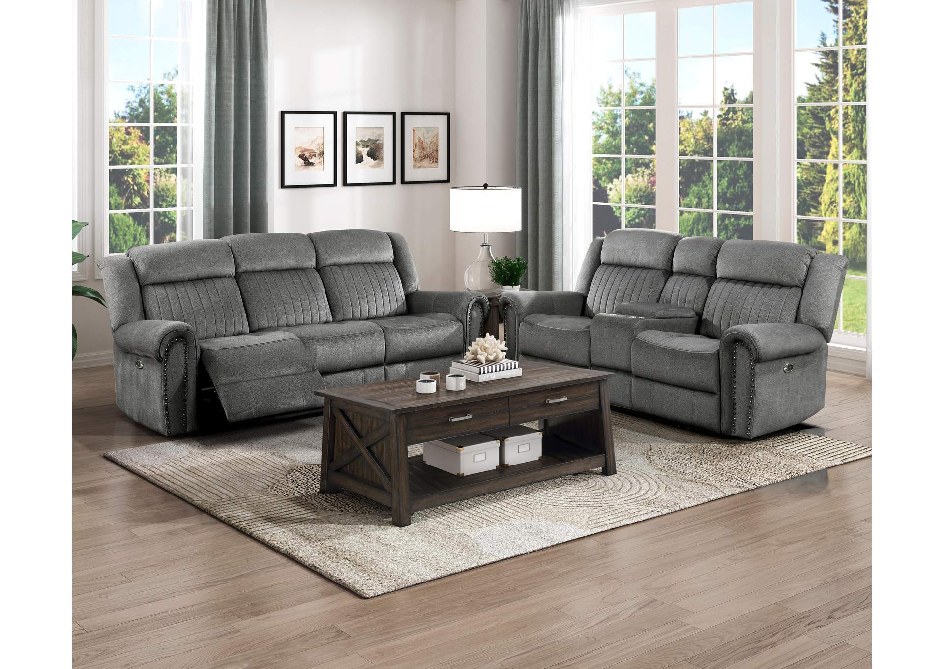 Brennen Power Double Reclining Love Seat with Center Console image 9