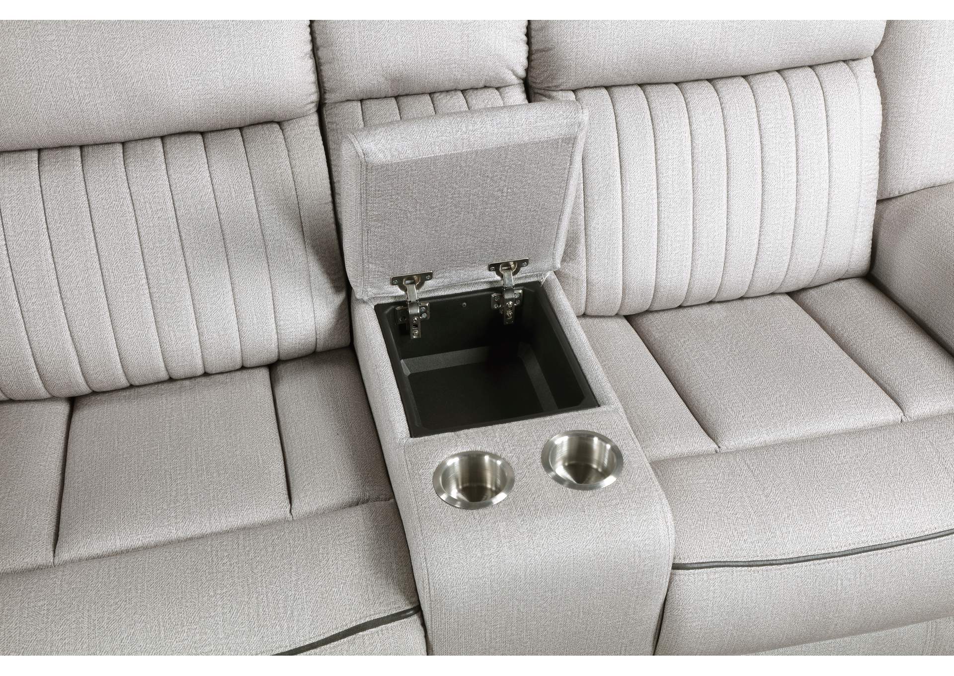 Brennen Power Double Reclining Love Seat with Center Console image 1