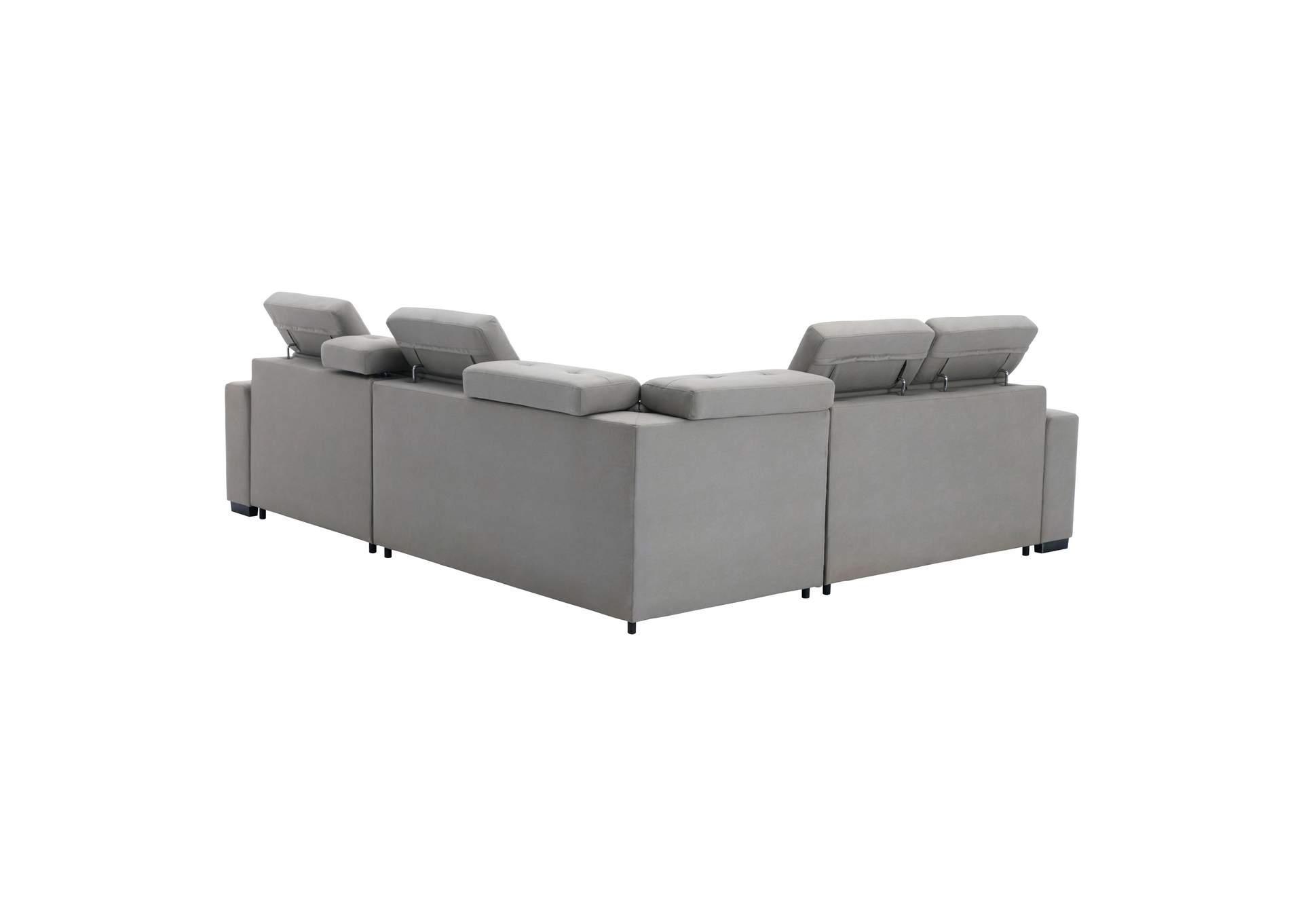 Farrah 3-Piece Sectional with Adjustable Headrests, Pull-out Bed and Console image 5