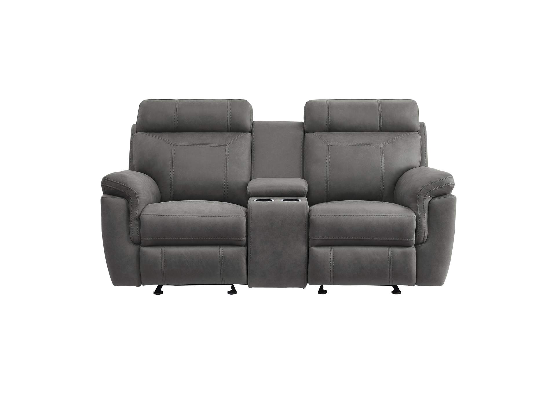 Clifton Double Glider Reclining Love Seat with Center Console image 1
