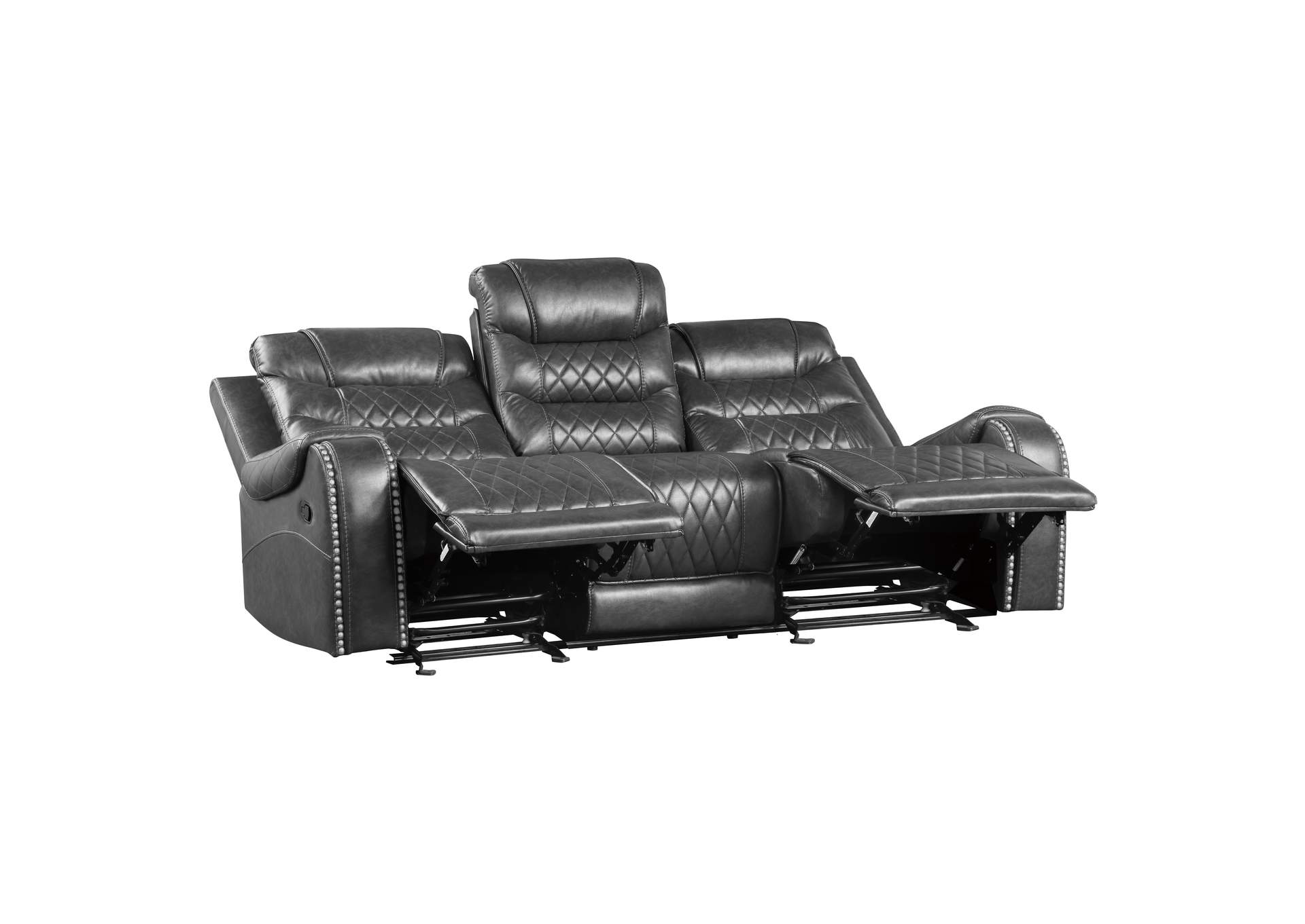 Putnam Double Reclining Sofa with Center Drop-Down Cup Holders, Receptacles and USB Ports image 1