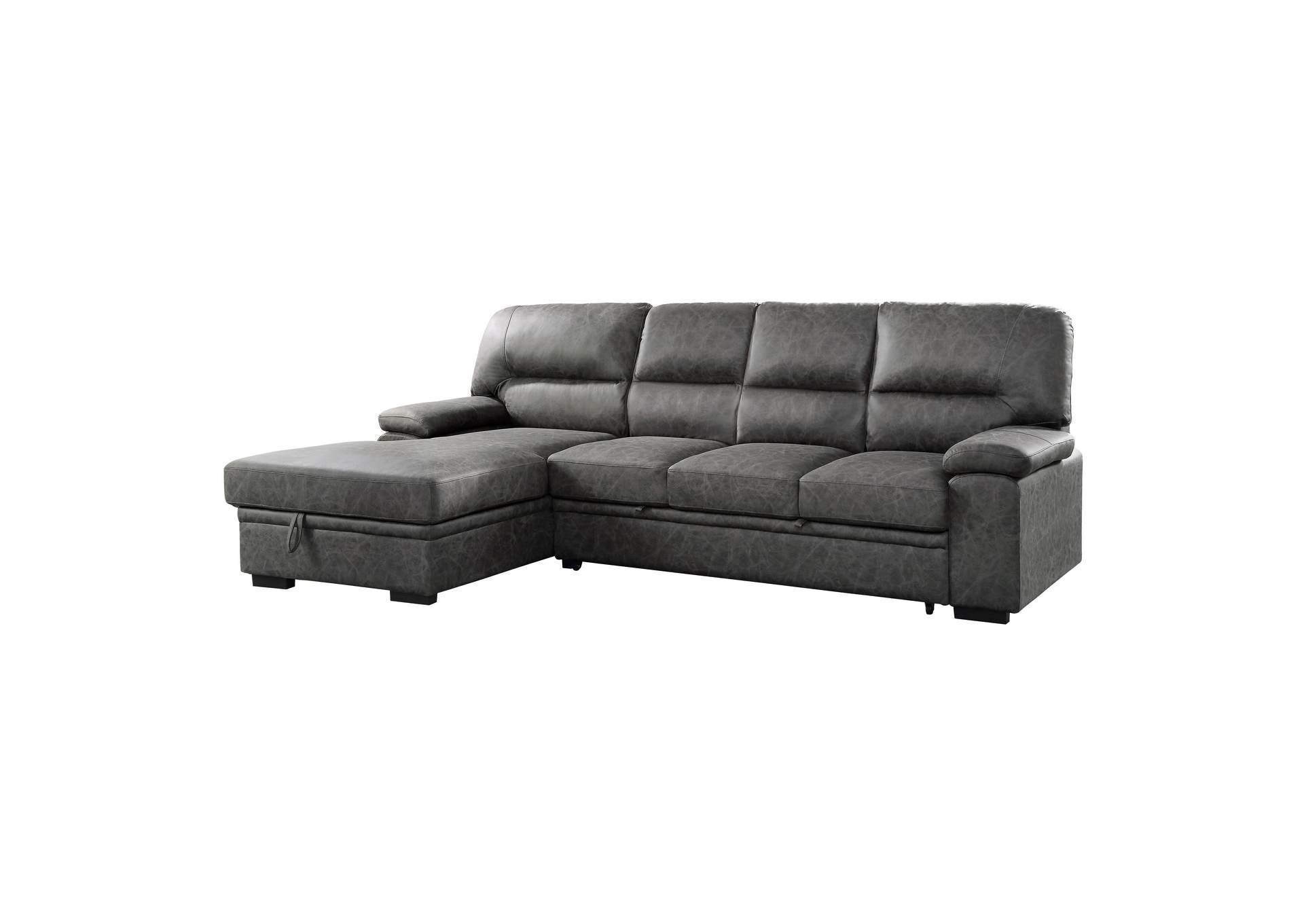 Michigan 2-Piece Sectional with Pull-out Bed and Left Chaise with Hidden Storage image 14