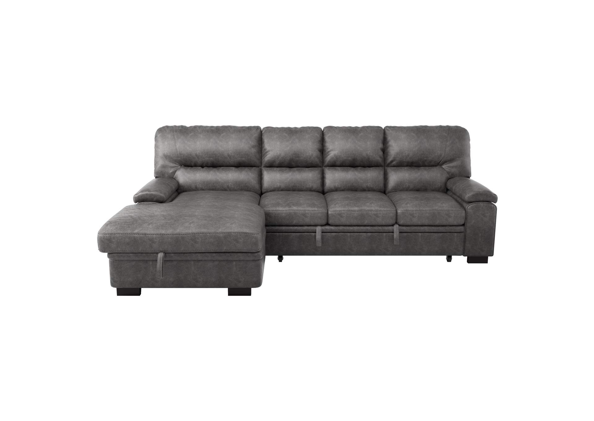 Michigan 2-Piece Sectional with Pull-out Bed and Left Chaise with Hidden Storage image 1
