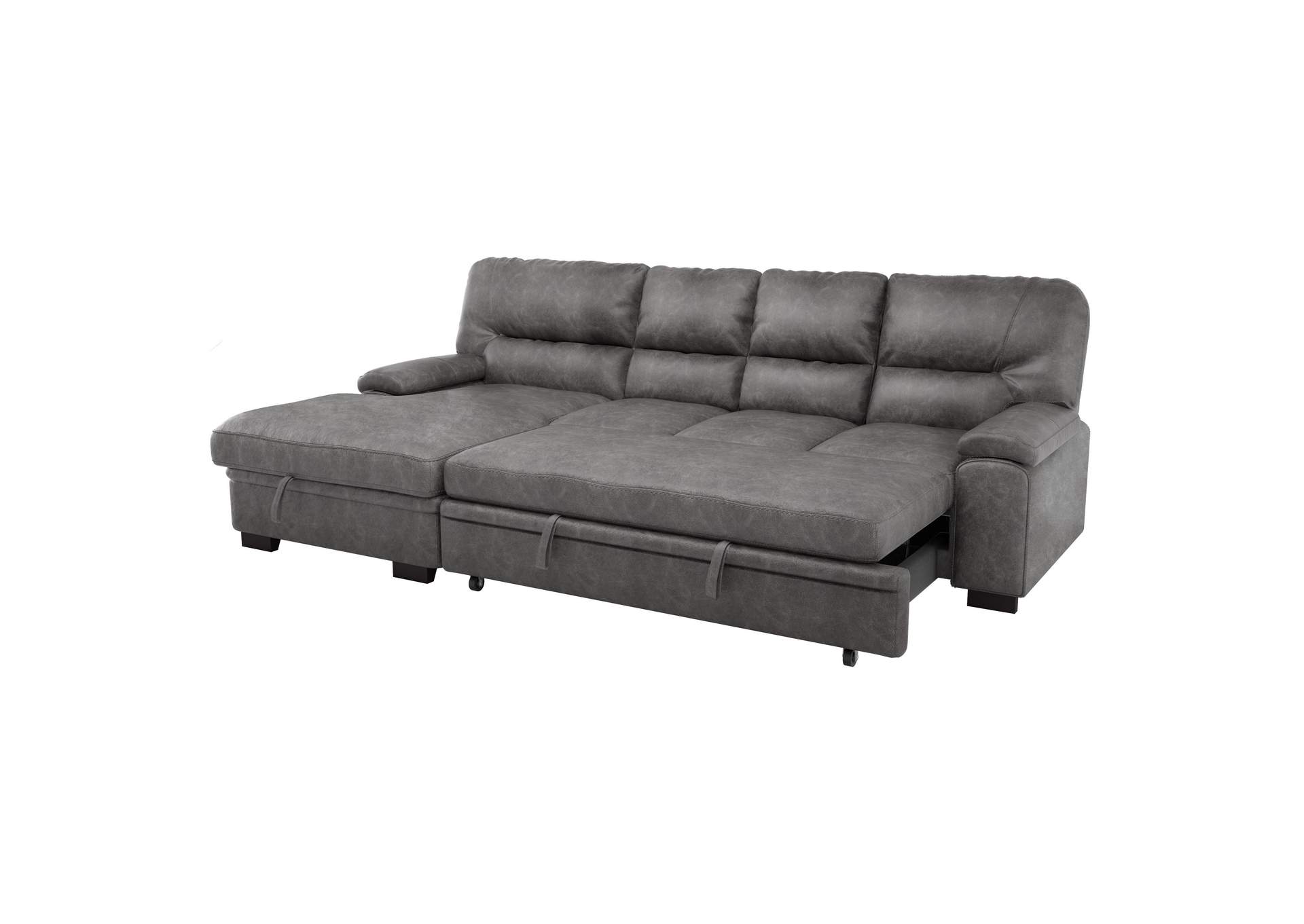 Michigan 2-Piece Sectional with Pull-out Bed and Left Chaise with Hidden Storage image 9