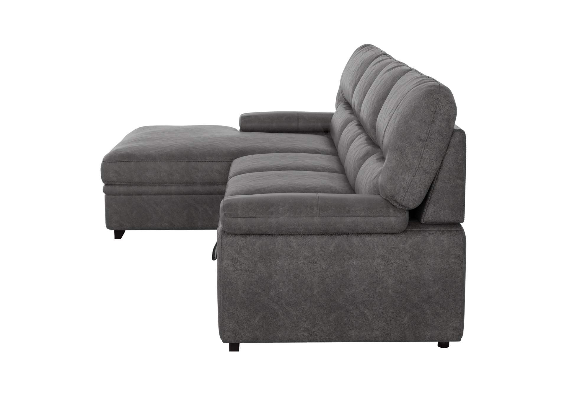 Michigan 2-Piece Sectional with Pull-out Bed and Left Chaise with Hidden Storage image 4