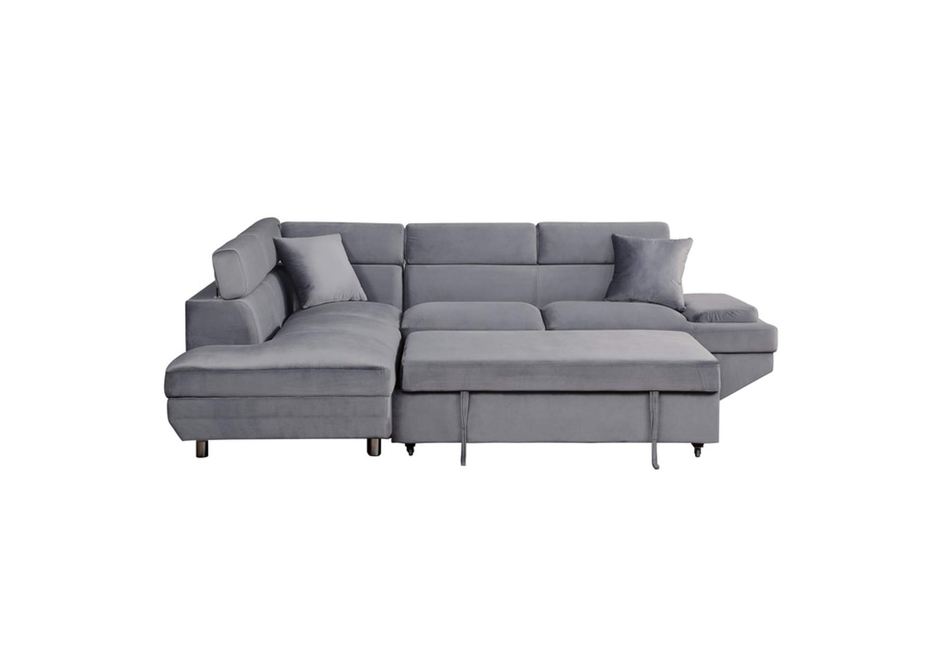 Cruz 2-Piece Sectional with Adjustable Headrests, Pull-out Bed and Left Chaise image 3