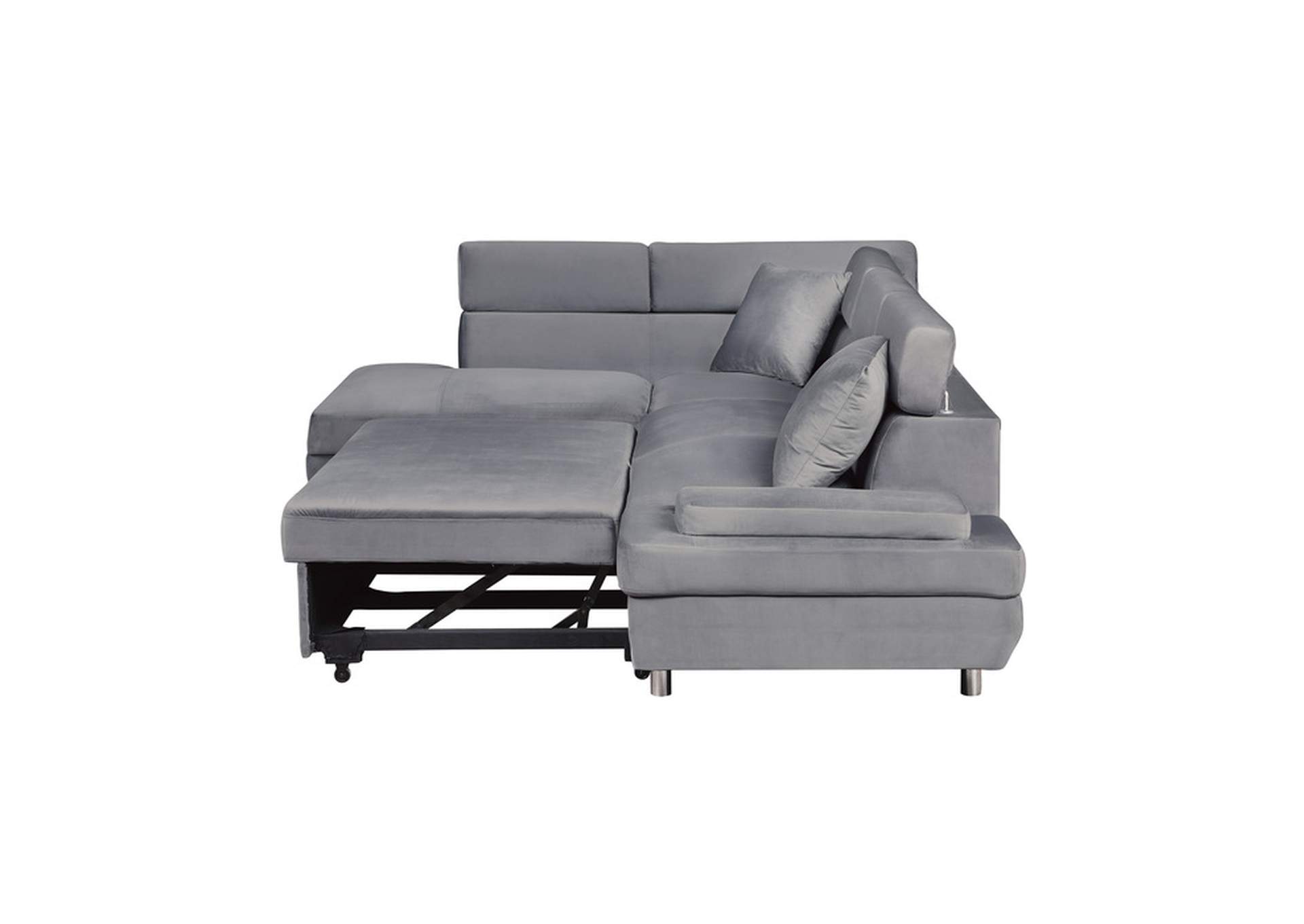 Cruz 2-Piece Sectional with Adjustable Headrests, Pull-out Bed and Left Chaise image 4
