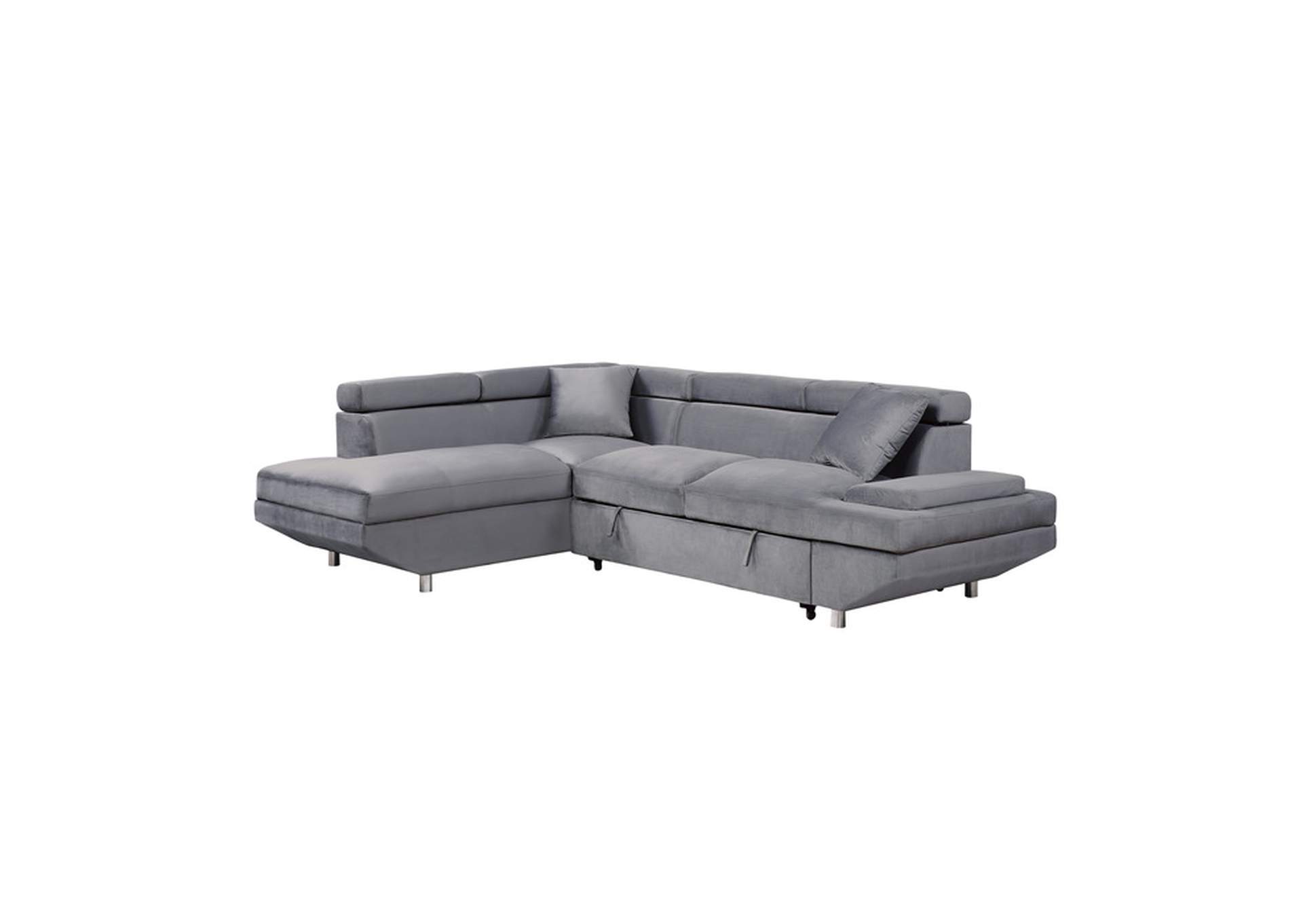 Cruz 2-Piece Sectional with Adjustable Headrests, Pull-out Bed and Left Chaise image 1