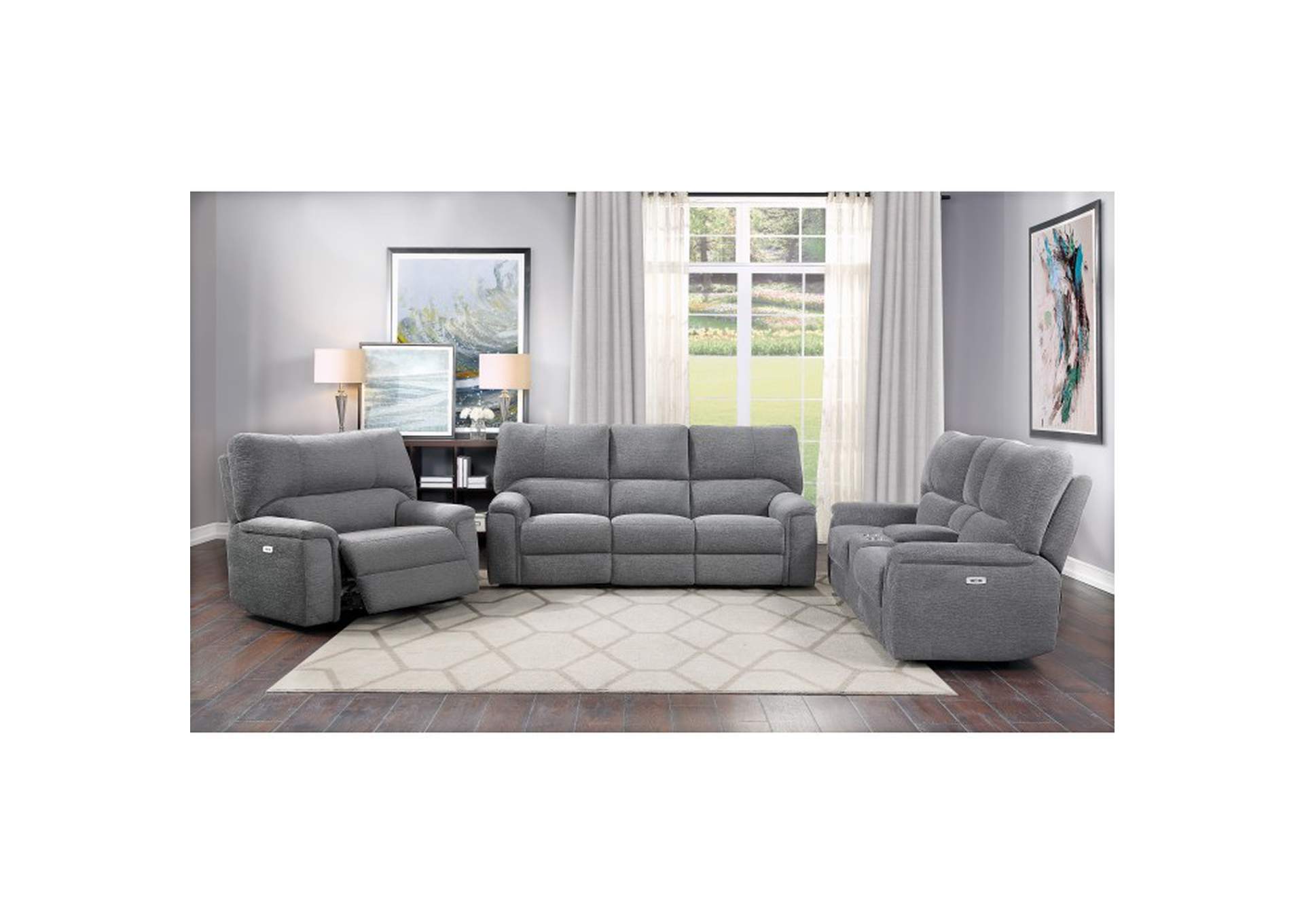 Dickinson Power Double Reclining Sofa with Power Headrests image 4