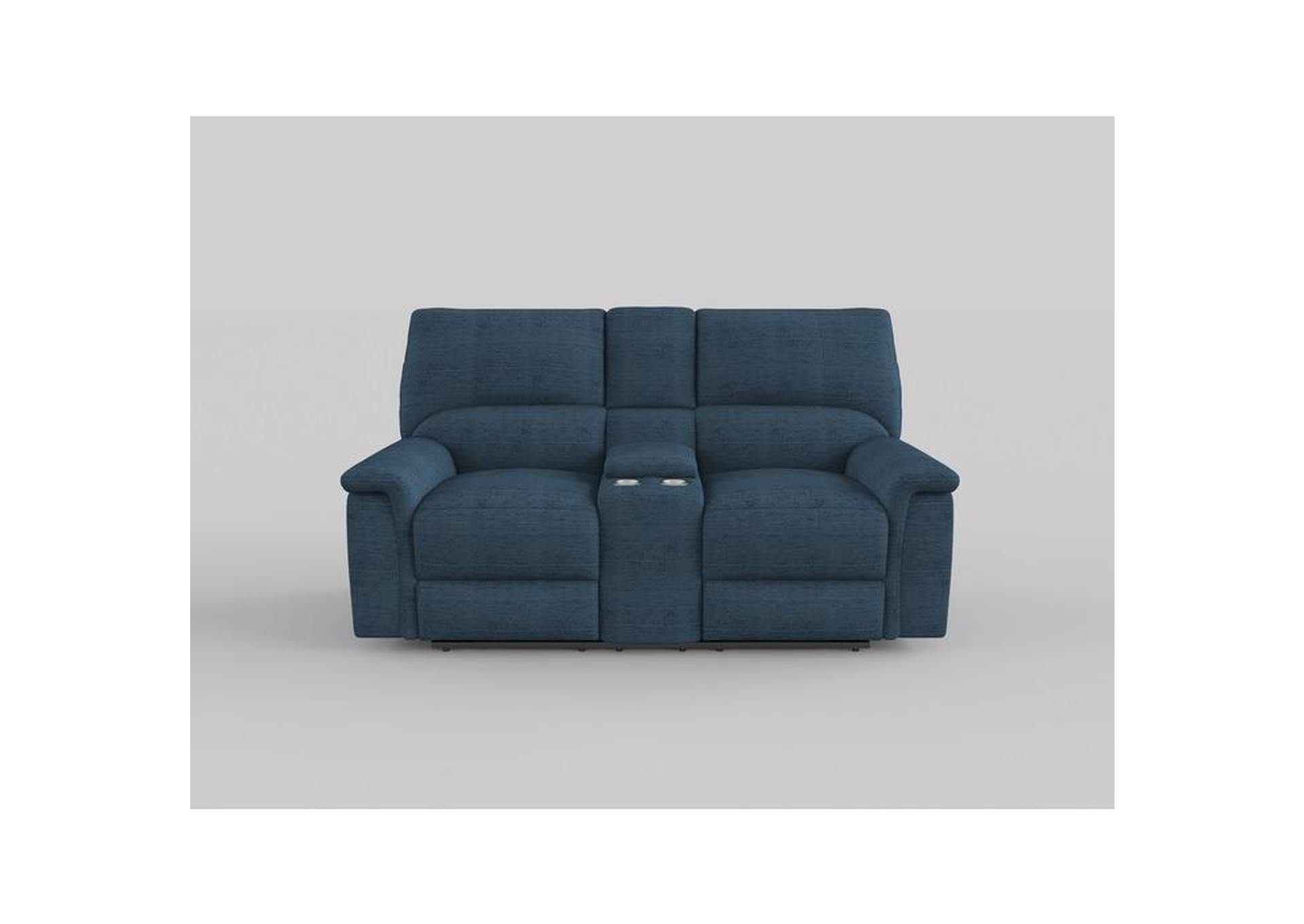 Dickinson Power Double Reclining Love Seat With Center Console And Power Headrests image 3