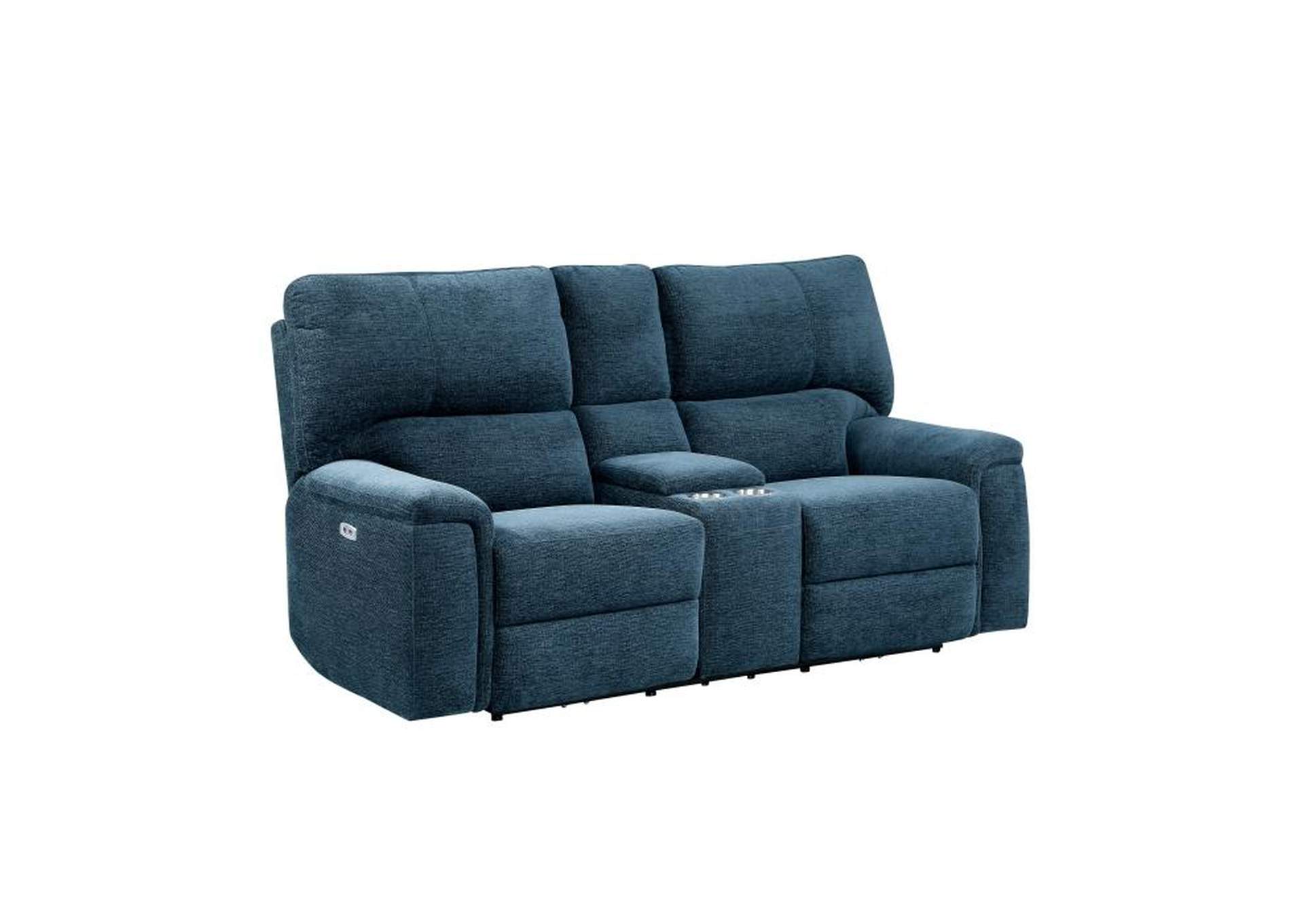Dickinson Power Double Reclining Love Seat With Center Console And Power Headrests image 4