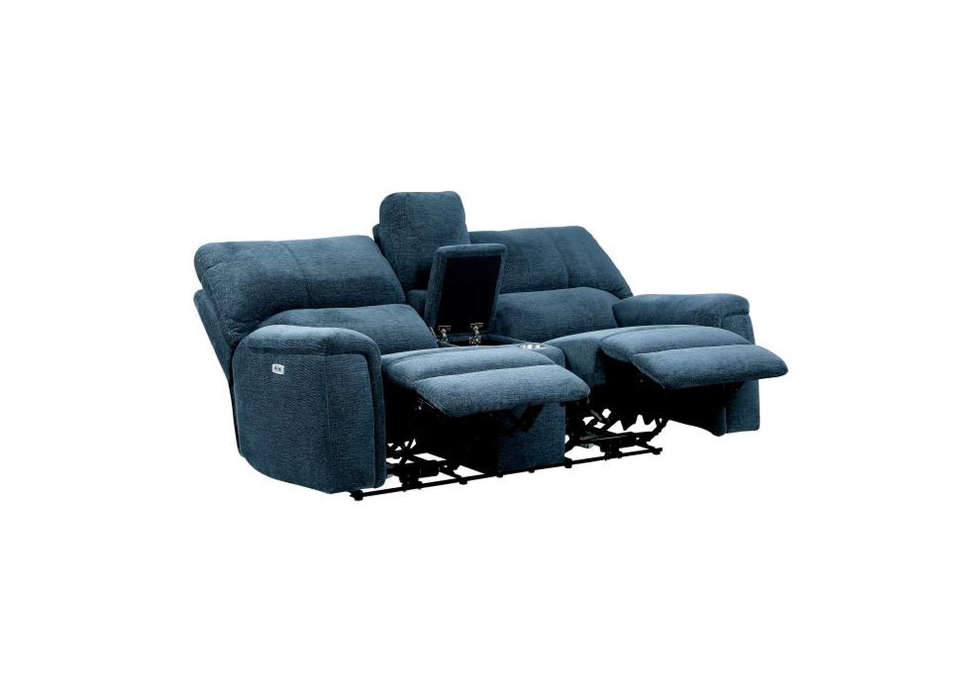 Dickinson Power Double Reclining Love Seat With Center Console And Power Headrests image 5