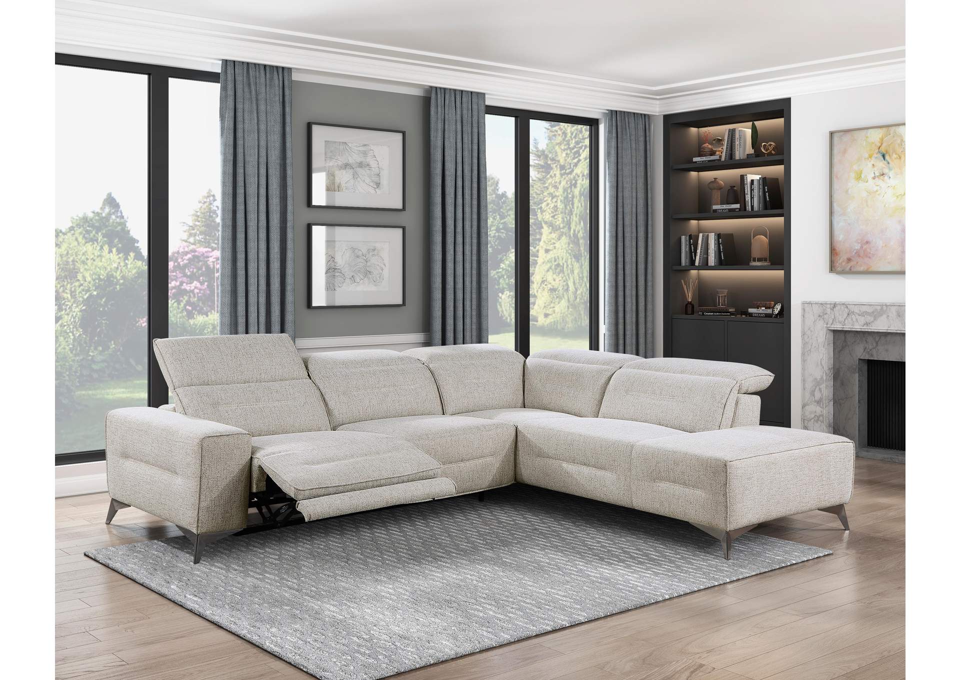 Adahlia 2-Piece Power Reclining Sectional with Right Chaise image 7
