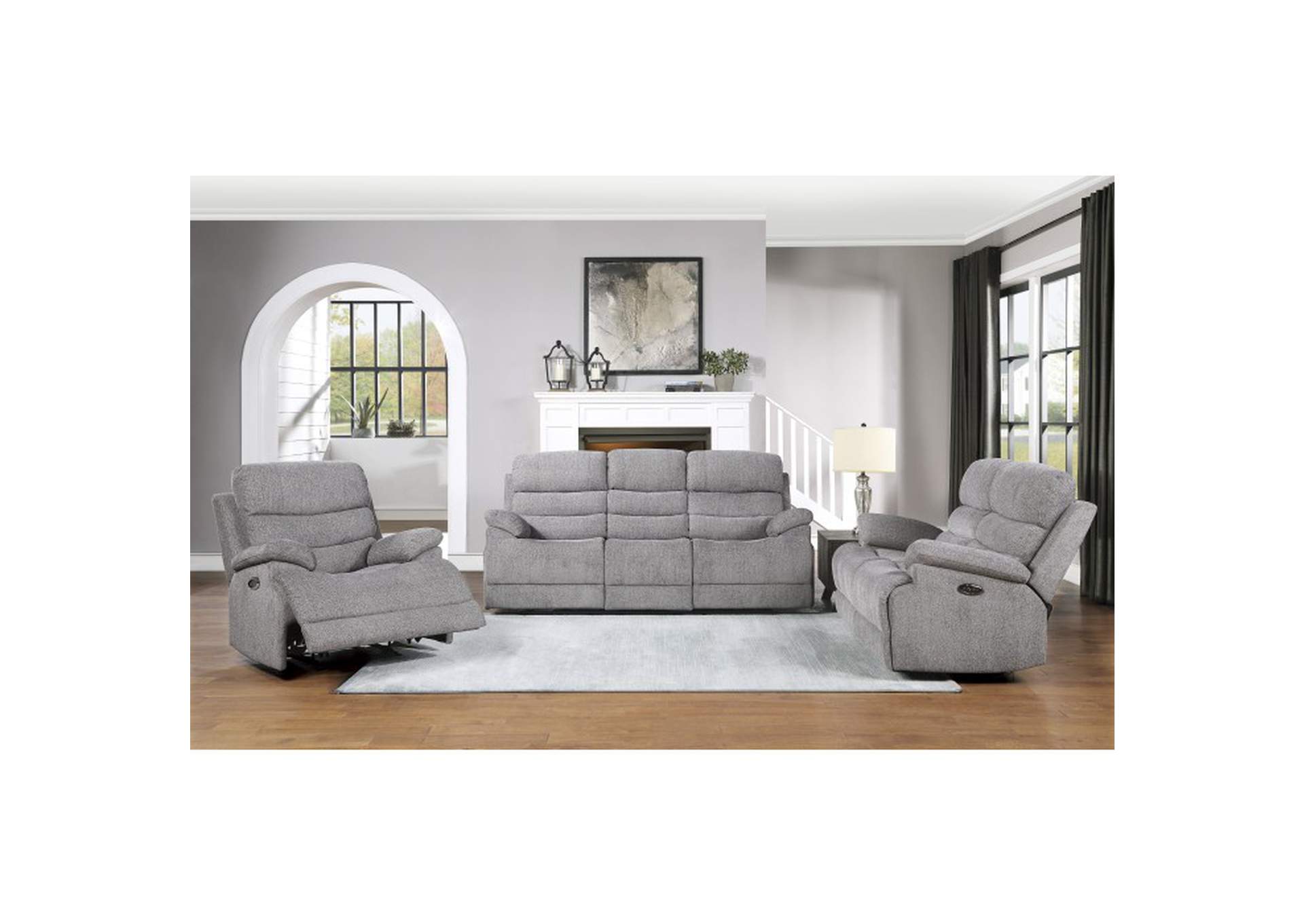 Sherbrook Power Double Reclining Love Seat with Power Headrests and USB Ports image 6