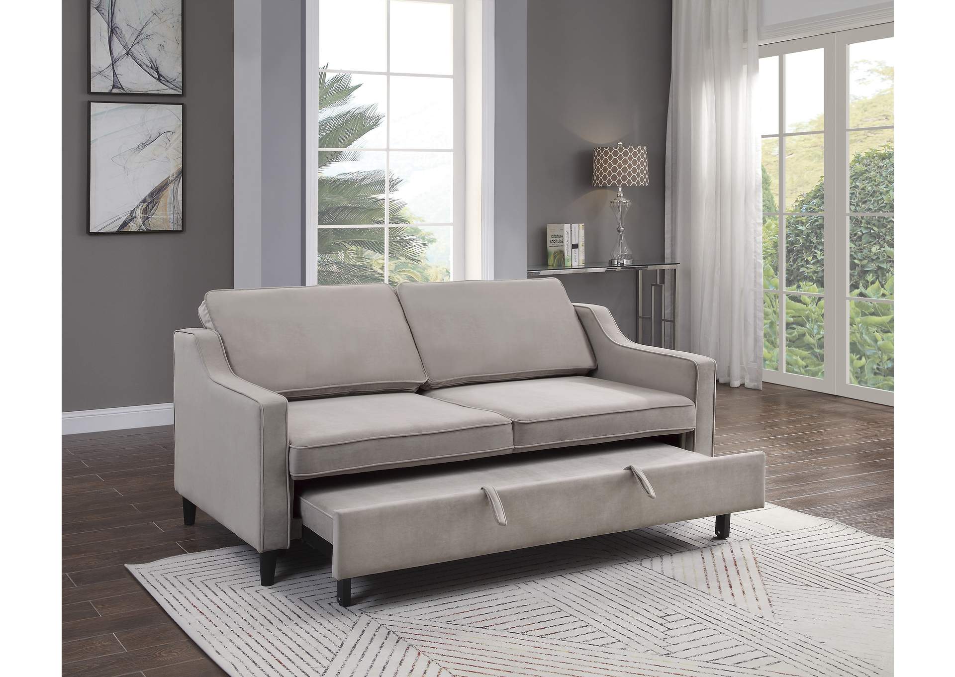 Adelia Convertible Studio Sofa with Pull-out Bed