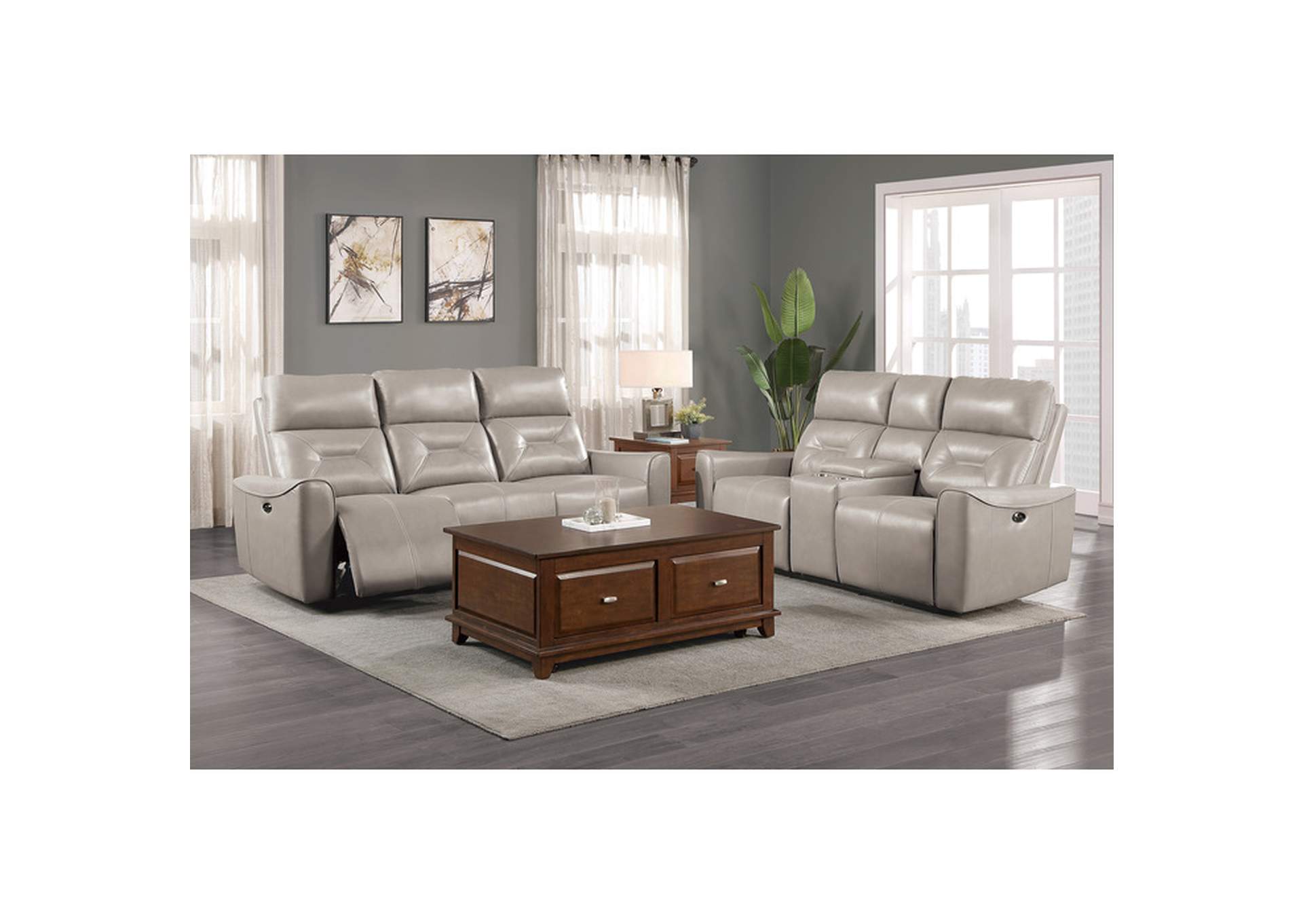 Burwell Power Double Reclining Sofa with USB Ports image 4