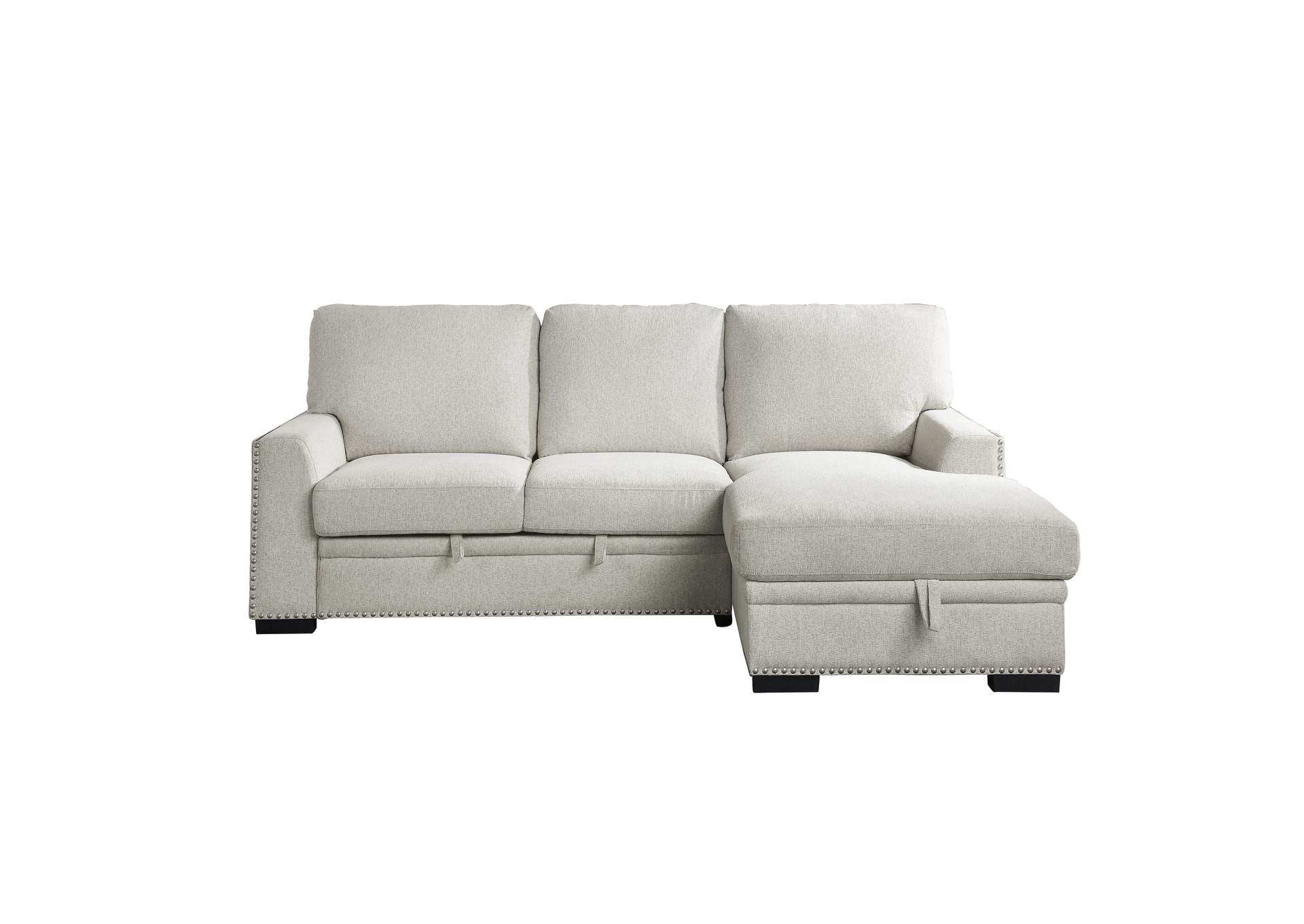 Morelia 2-Piece Sectional with Pull-out Bed and Right Chaise with Hidden Storage image 1