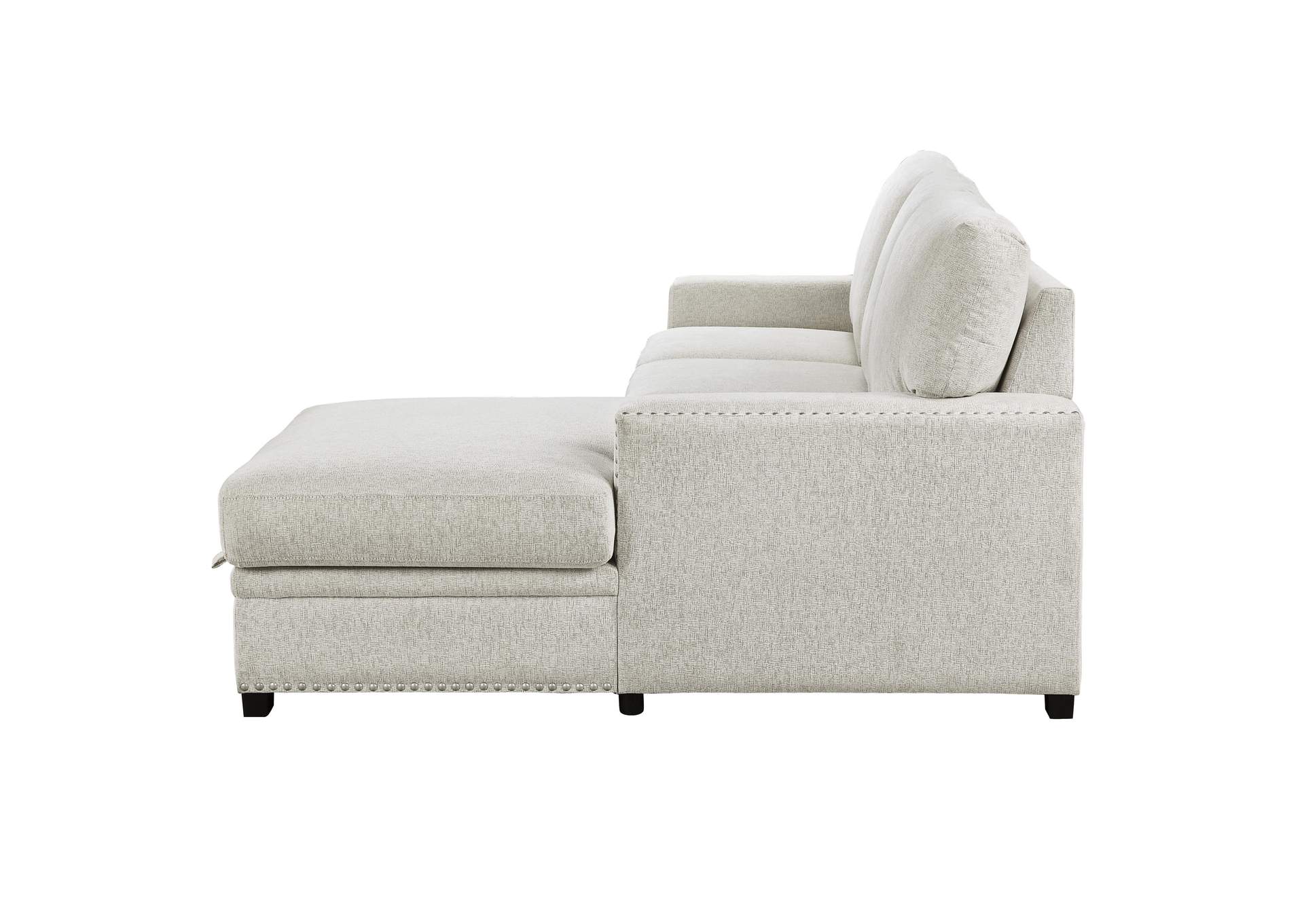 Morelia 2-Piece Sectional with Pull-out Bed and Right Chaise with Hidden Storage image 5