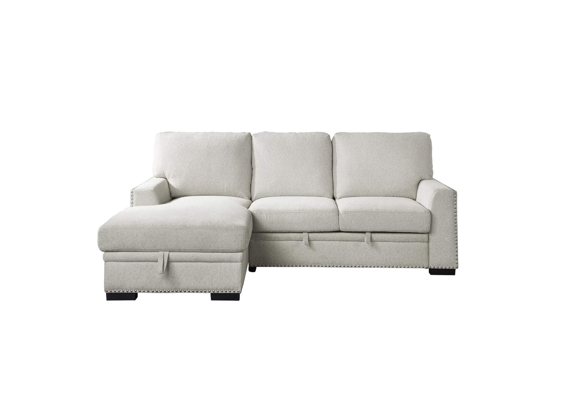 Morelia 2-Piece Sectional with Pull-out Bed and Left Chaise with Hidden Storage image 1