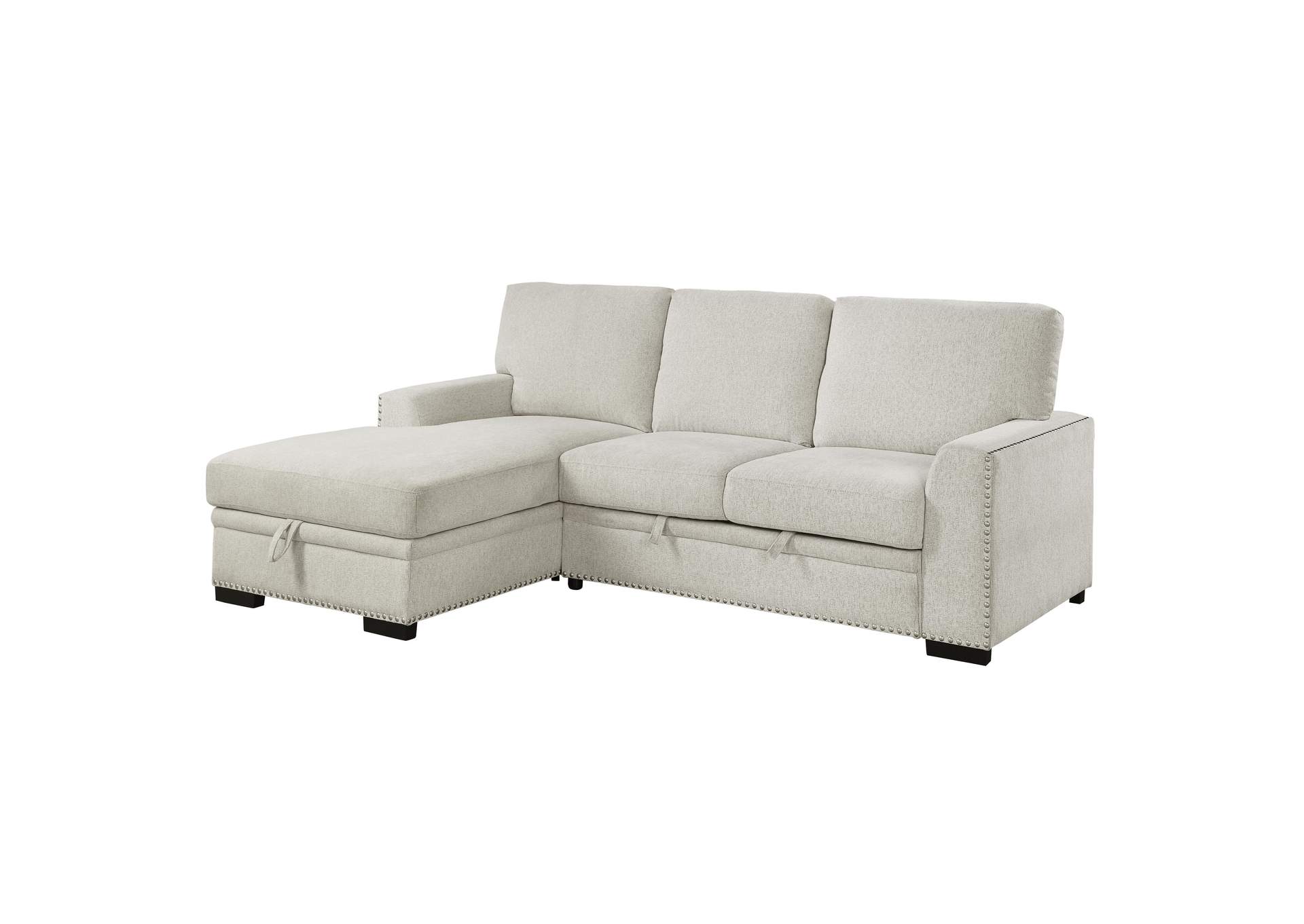 Morelia 2-Piece Sectional with Pull-out Bed and Left Chaise with Hidden Storage image 3