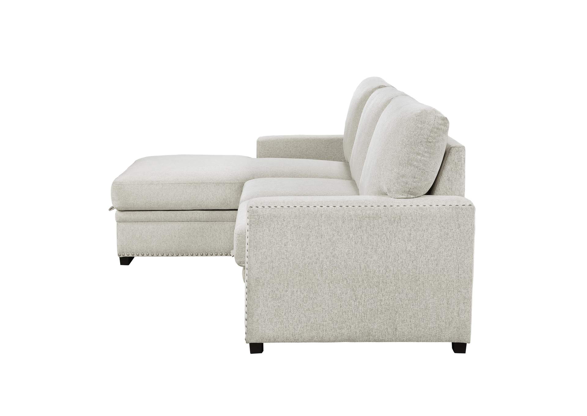 Morelia 2-Piece Sectional with Pull-out Bed and Left Chaise with Hidden Storage image 5