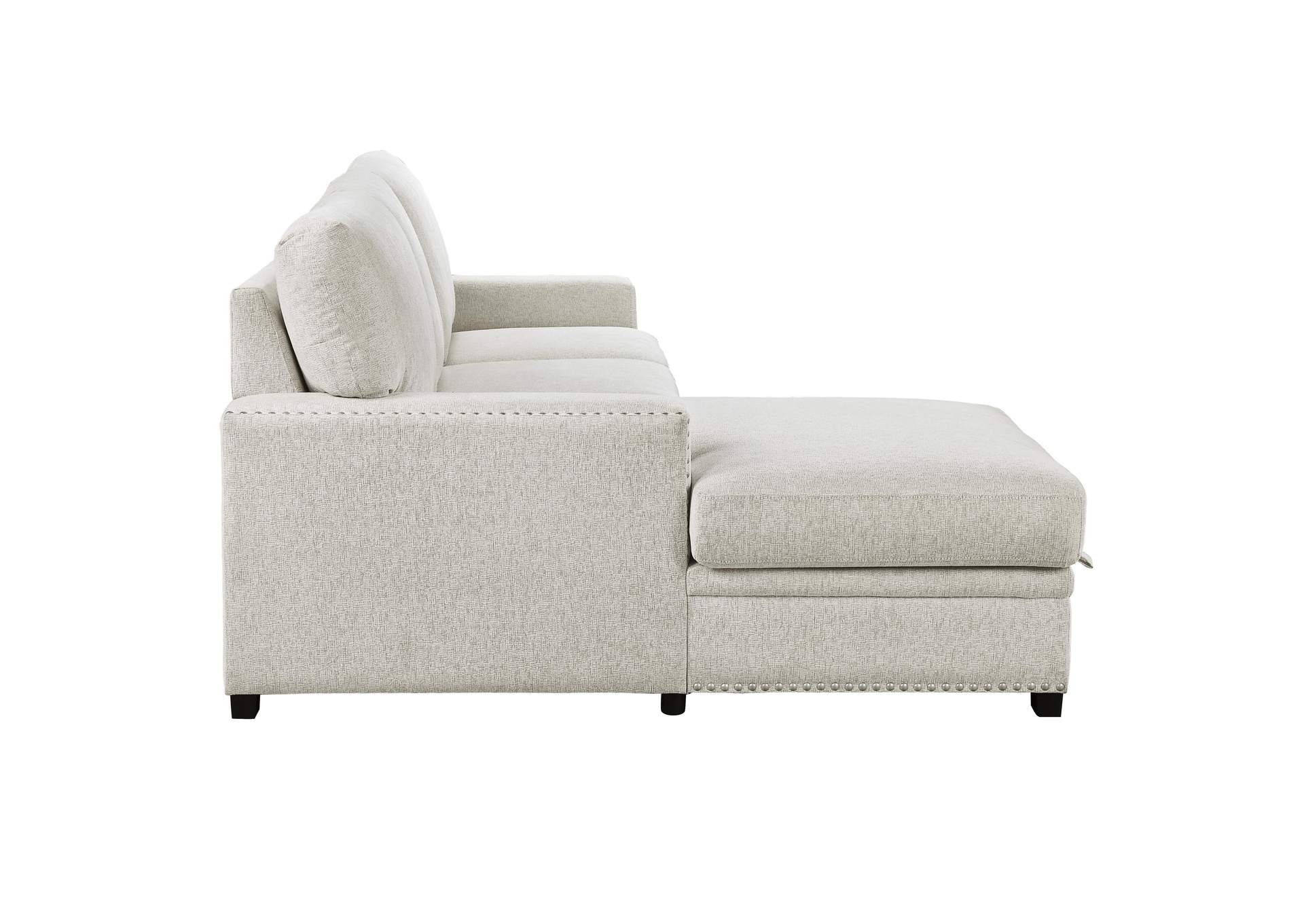 Morelia 2-Piece Sectional with Pull-out Bed and Left Chaise with Hidden Storage image 4