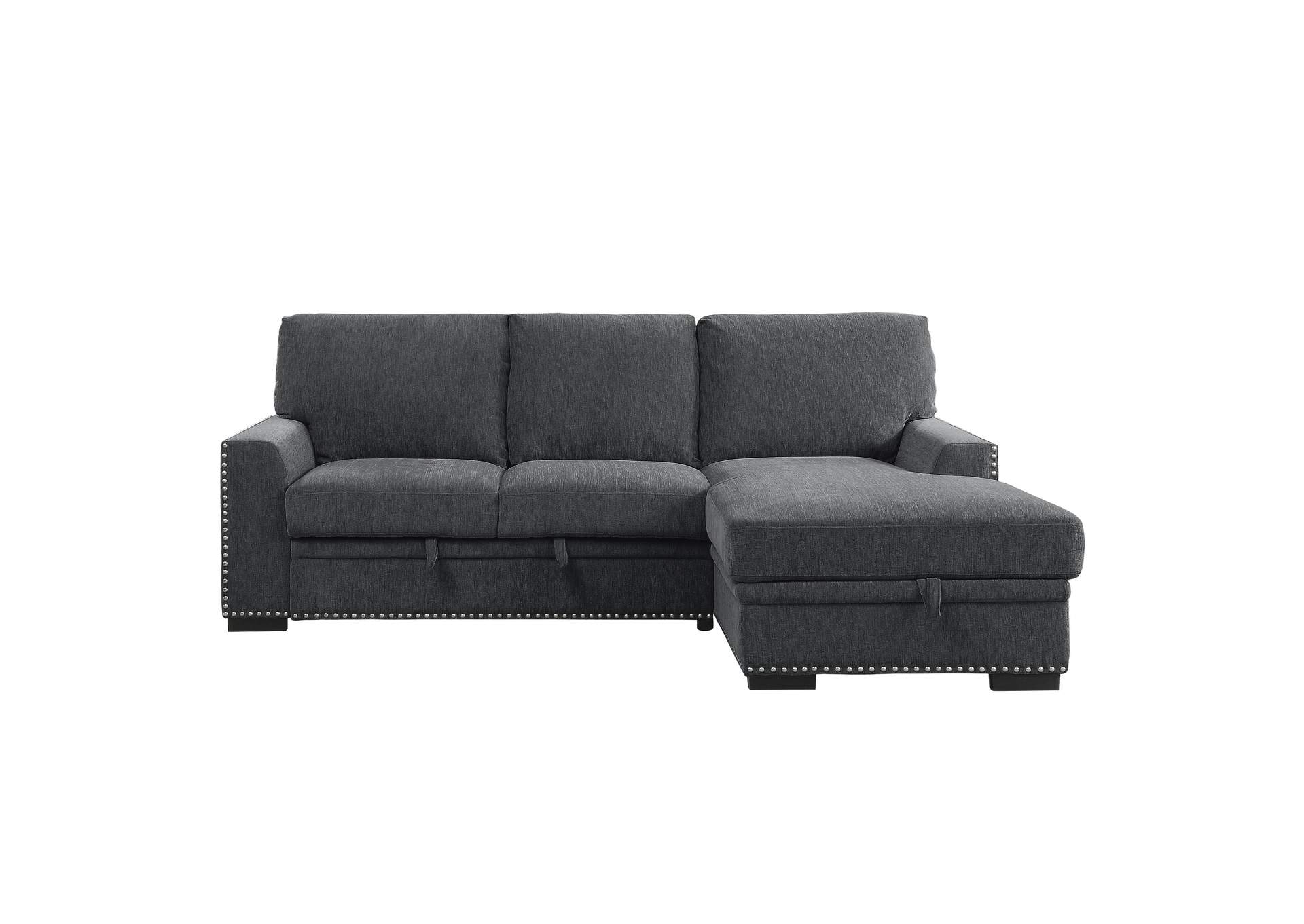 Morelia 2-Piece Sectional with Pull-out Bed and Right Chaise with Hidden Storage image 1