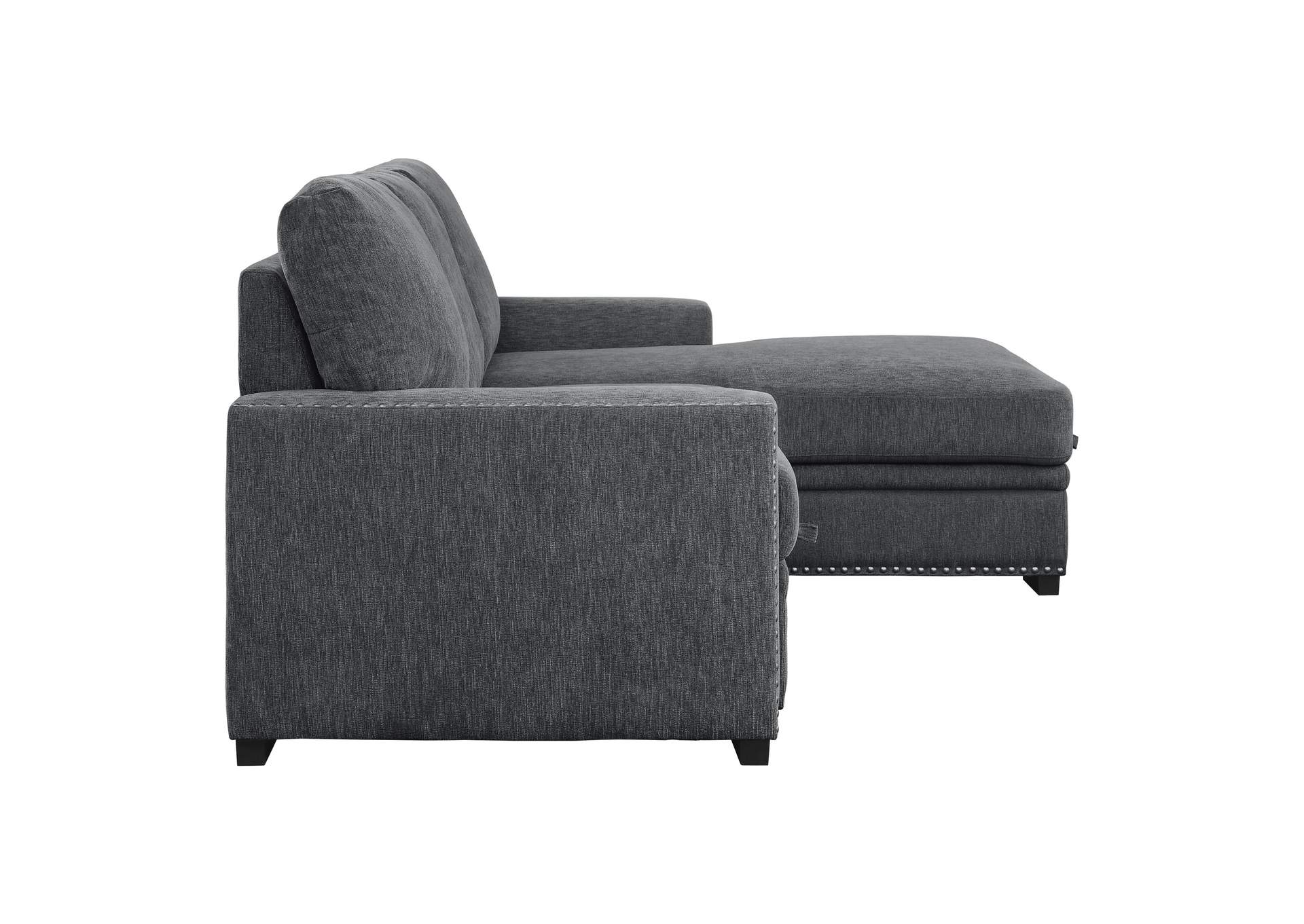 Morelia 2-Piece Sectional with Pull-out Bed and Right Chaise with Hidden Storage image 4