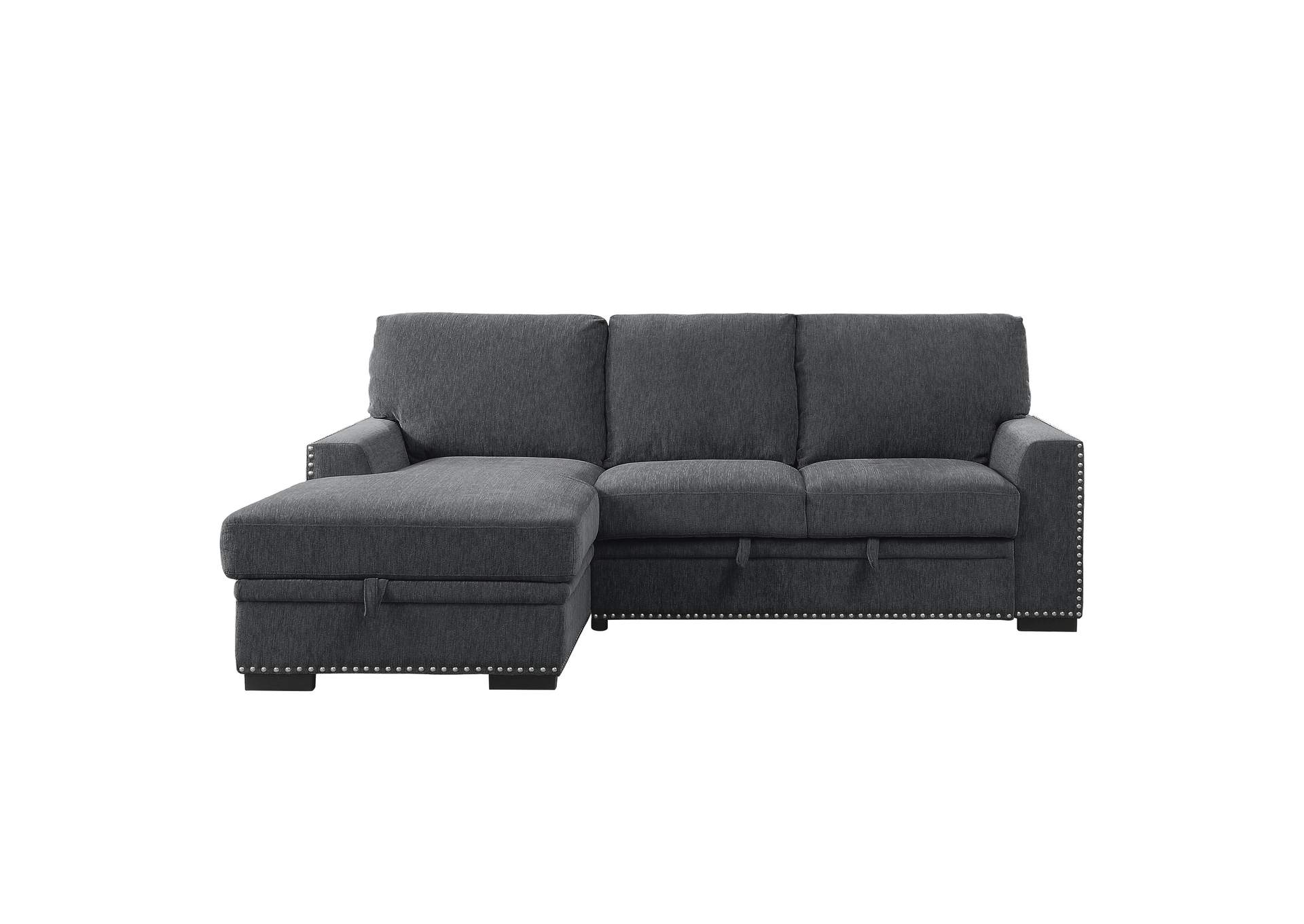 Morelia 2-Piece Sectional with Pull-out Bed and Left Chaise with Hidden Storage image 1