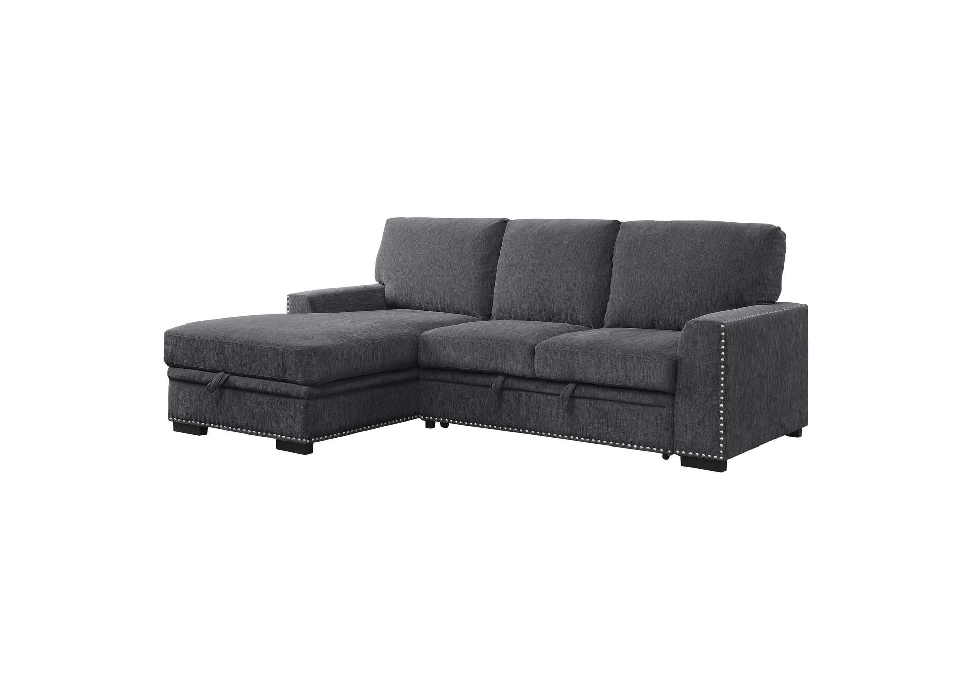 Morelia 2-Piece Sectional with Pull-out Bed and Left Chaise with Hidden Storage image 3