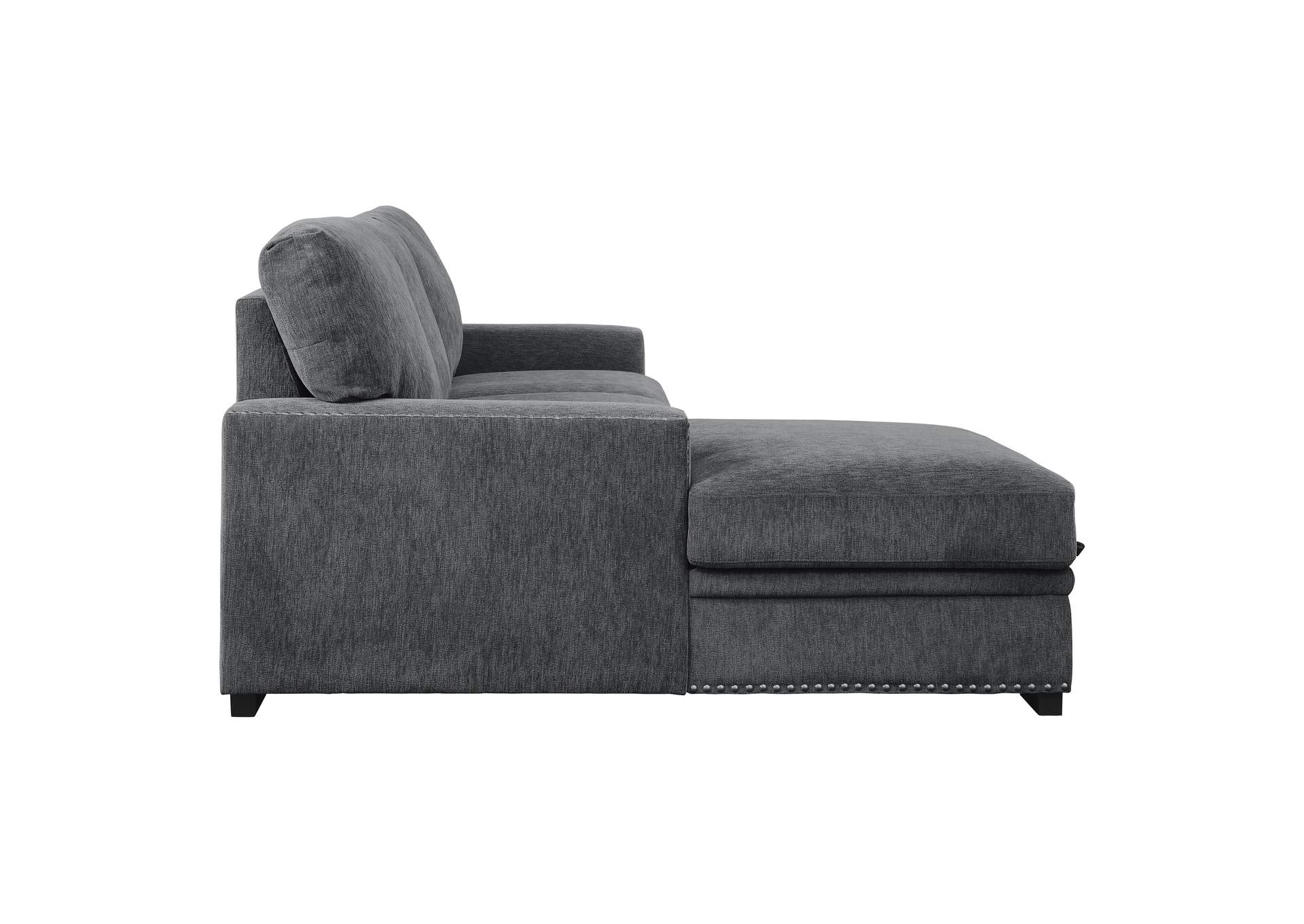 Morelia 2-Piece Sectional with Pull-out Bed and Left Chaise with Hidden Storage image 4