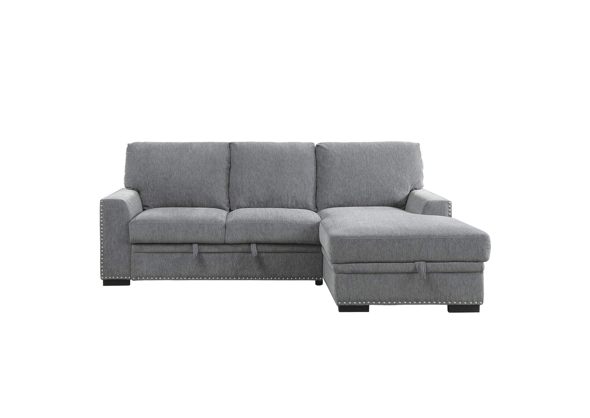 Morelia 2-Piece Sectional with Pull-out Bed and Right Chaise with Hidden Storage image 1