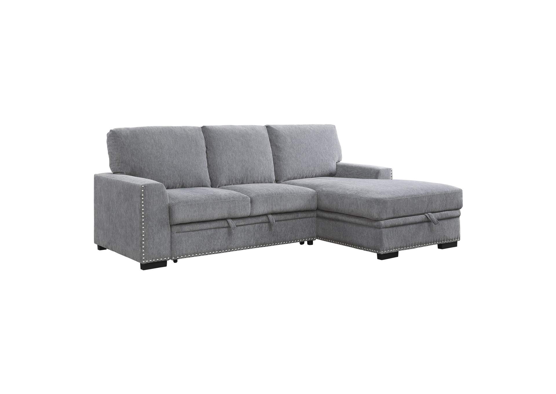 Morelia 2-Piece Sectional with Pull-out Bed and Right Chaise with Hidden Storage image 11