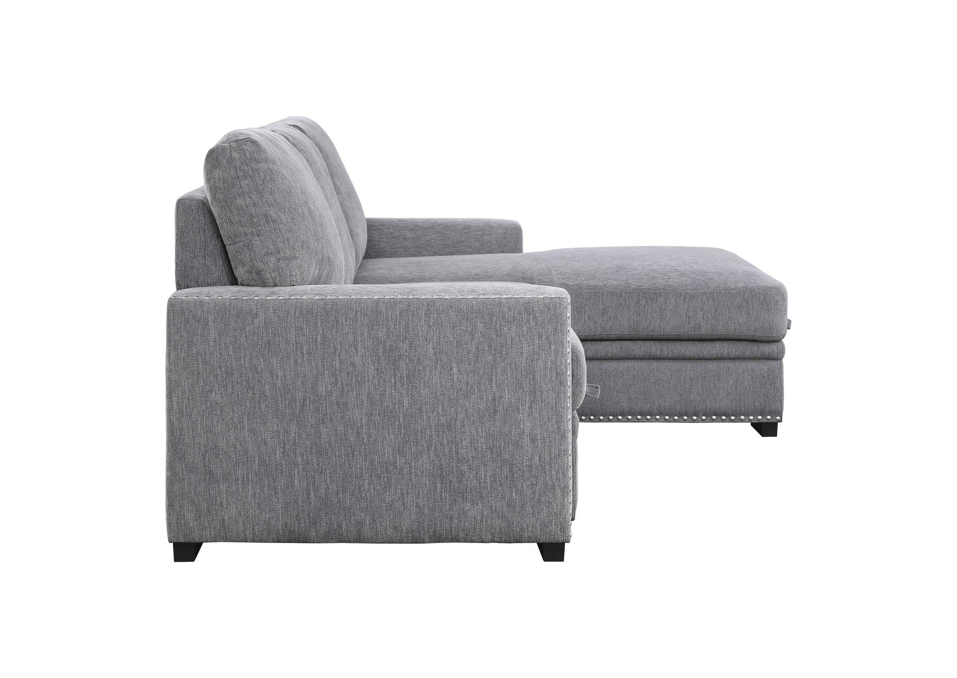 Morelia 2-Piece Sectional with Pull-out Bed and Right Chaise with Hidden Storage image 4